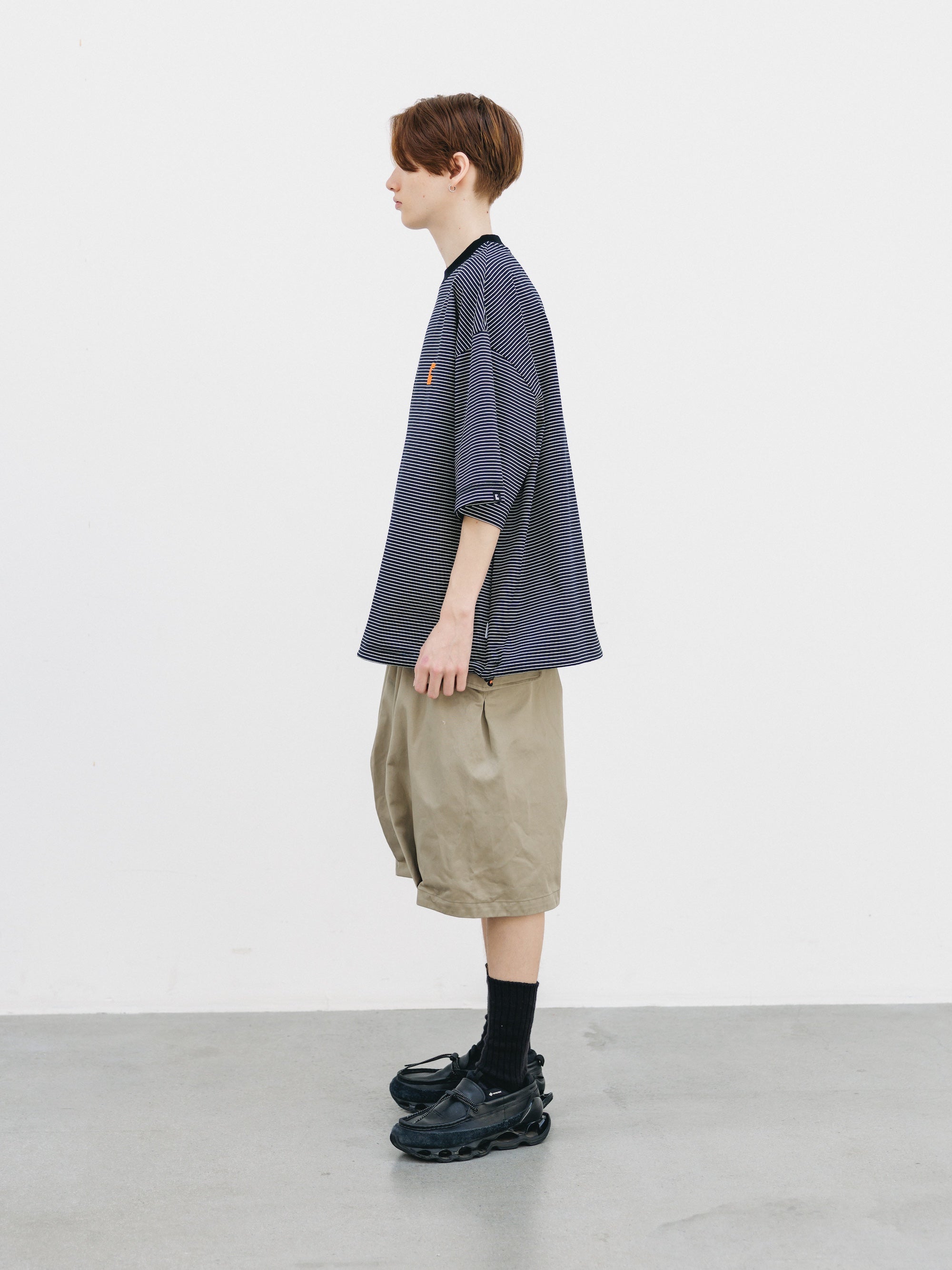 【3.14 SAT 20:00- IN STOCK】FLAP WIDE BALLOON HALF PANTS (GREIGE)