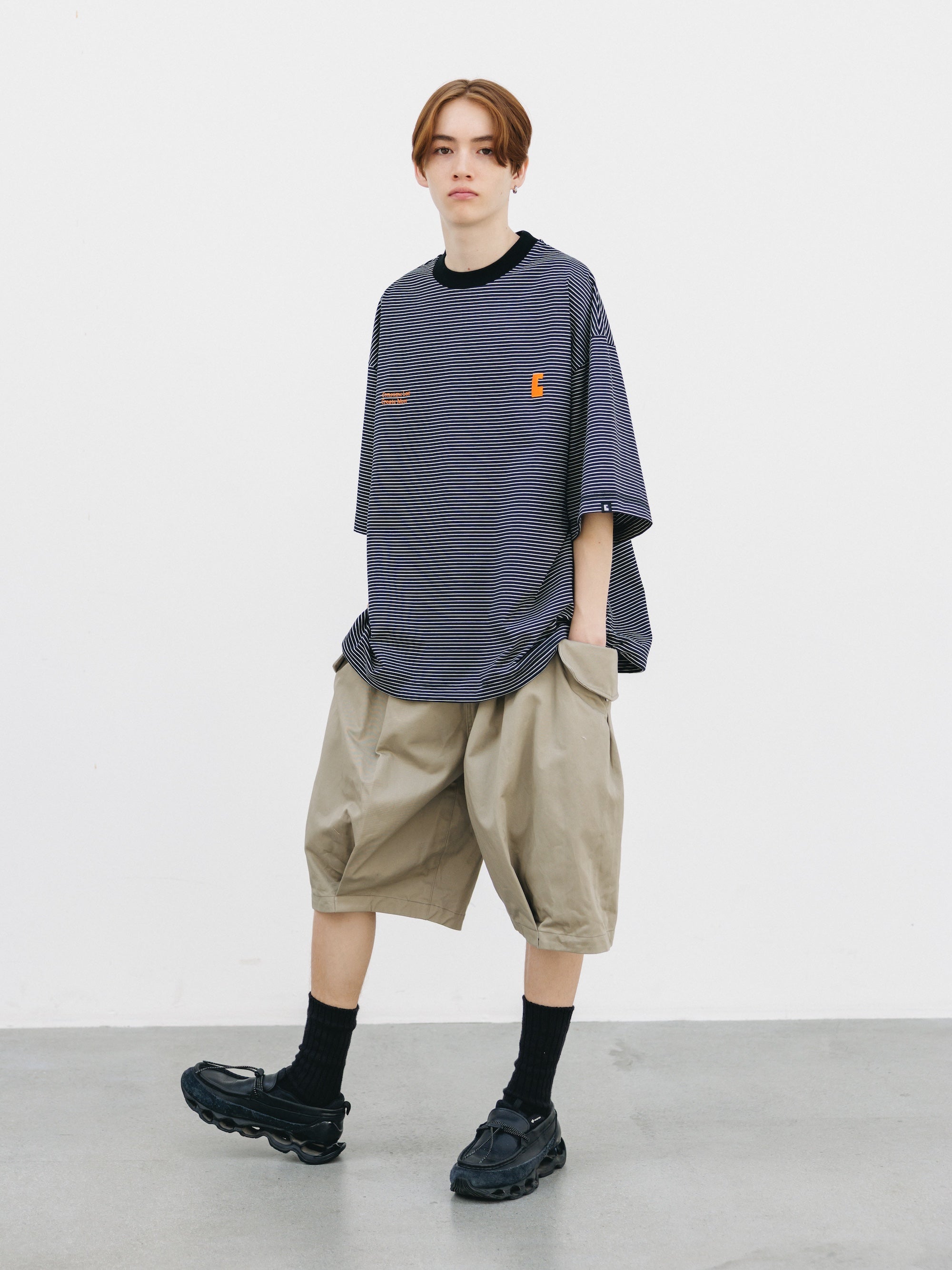 【3.14 SAT 20:00- IN STOCK】FLAP WIDE BALLOON HALF PANTS (GREIGE)