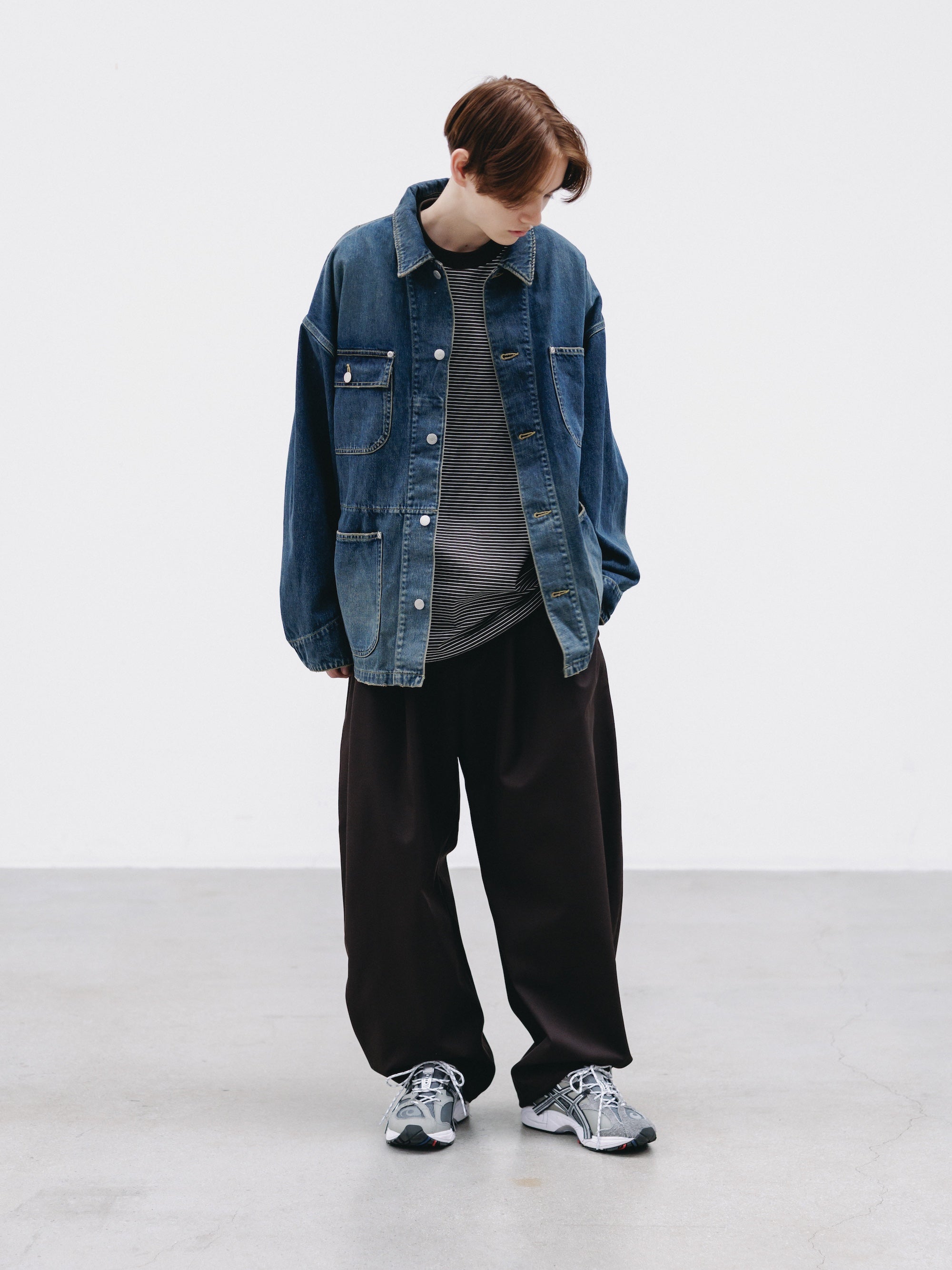 【2.14 SAT 20:00- IN STOCK】VINTAGE DYED SELVEDGE DENIM CITY UTILITY COAT (VINTAGE INDIGO)