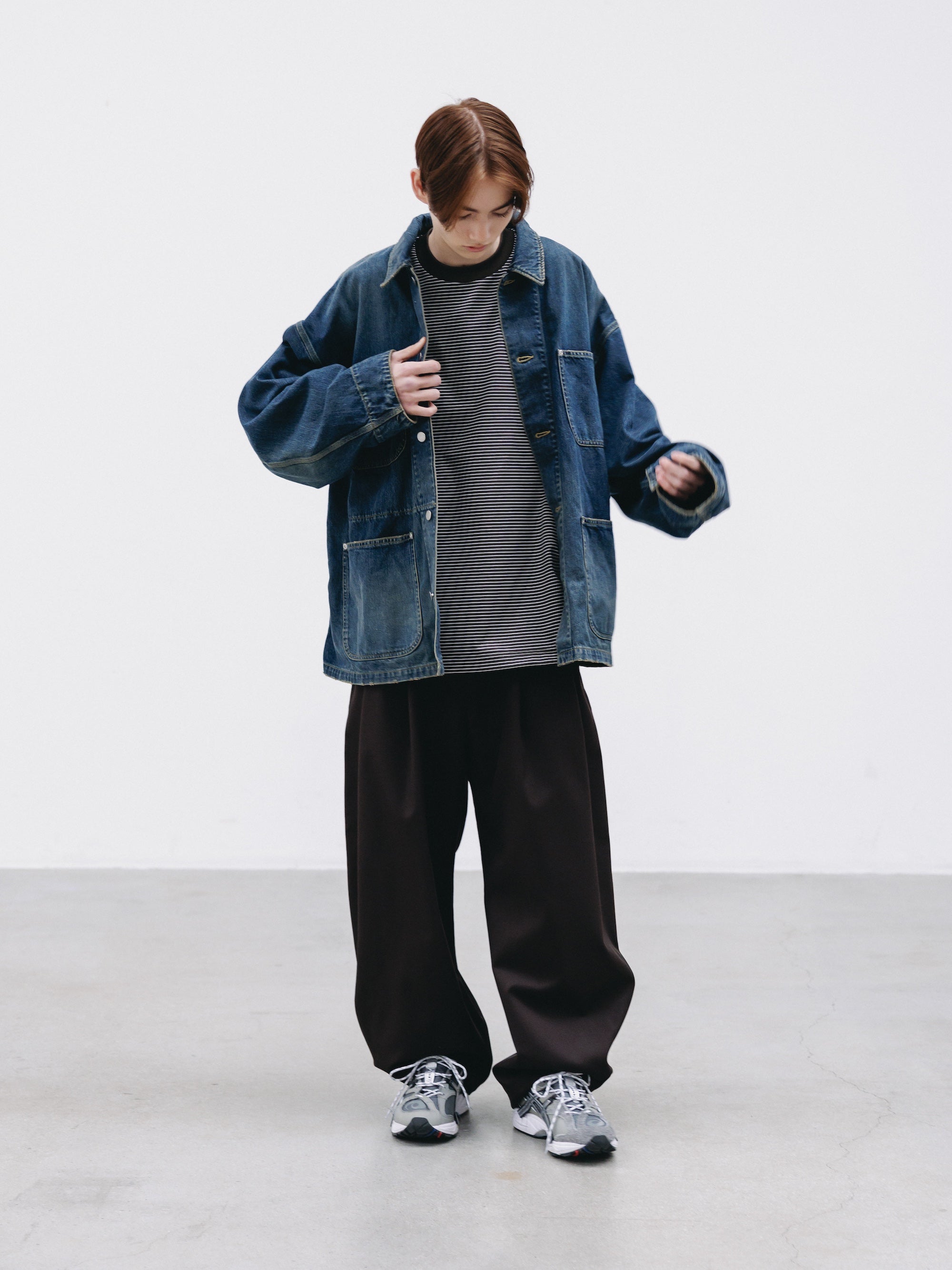 【2.14 SAT 20:00- IN STOCK】VINTAGE DYED SELVEDGE DENIM CITY UTILITY COAT (VINTAGE INDIGO)