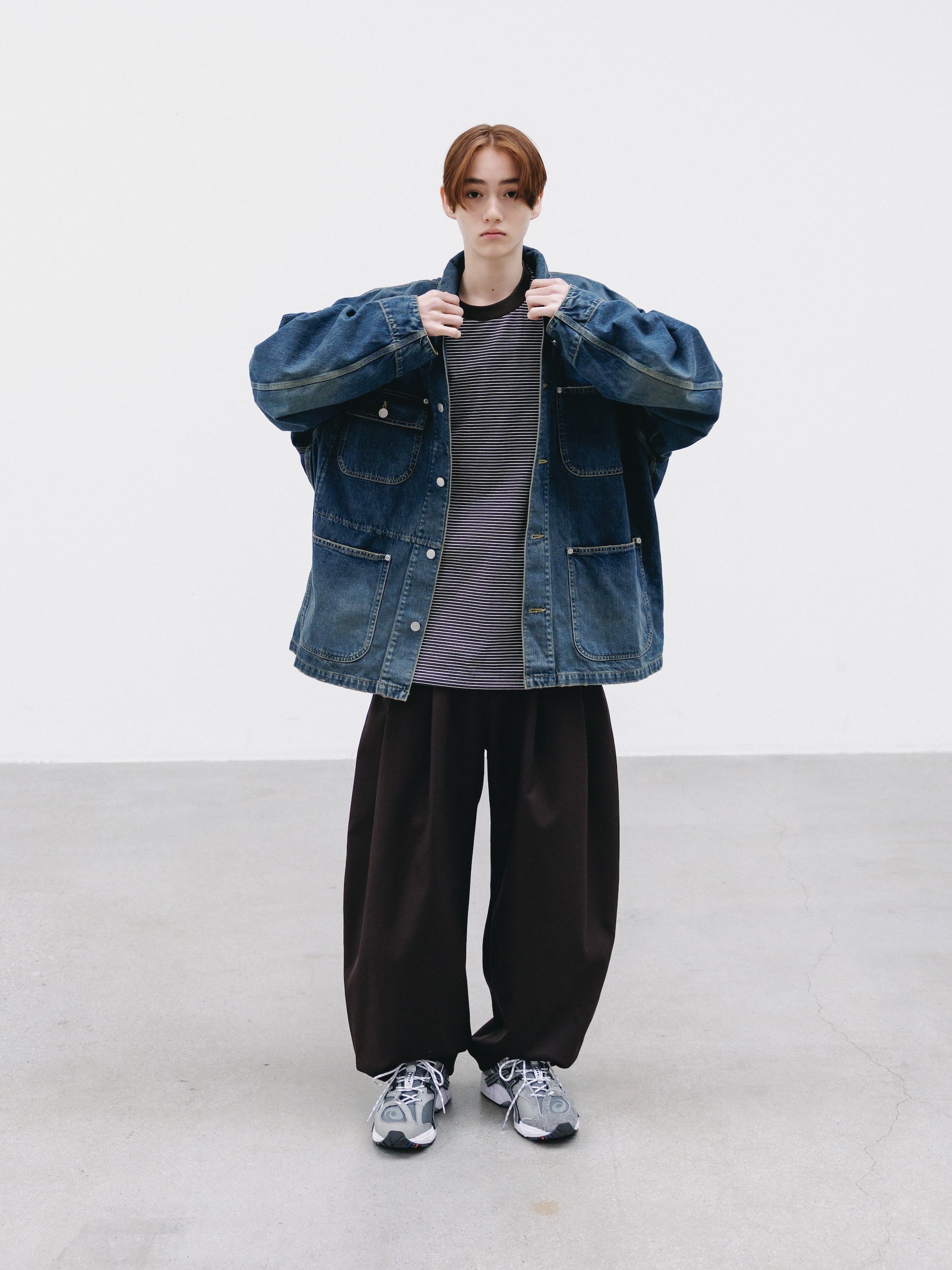 【2.14 SAT 20:00- IN STOCK】VINTAGE DYED SELVEDGE DENIM CITY UTILITY COAT (VINTAGE INDIGO)