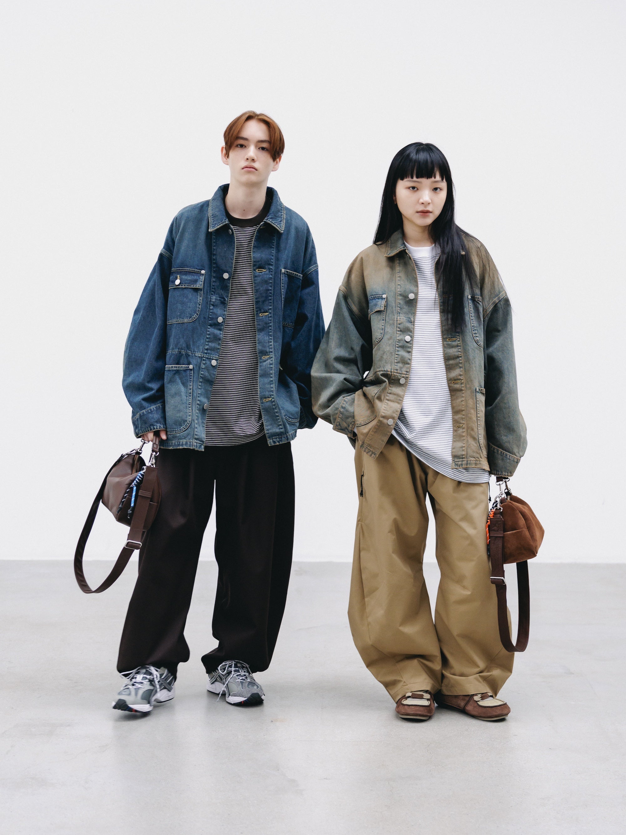 【2.14 SAT 20:00- IN STOCK】VINTAGE DYED SELVEDGE DENIM CITY UTILITY COAT (VINTAGE BEIGE)