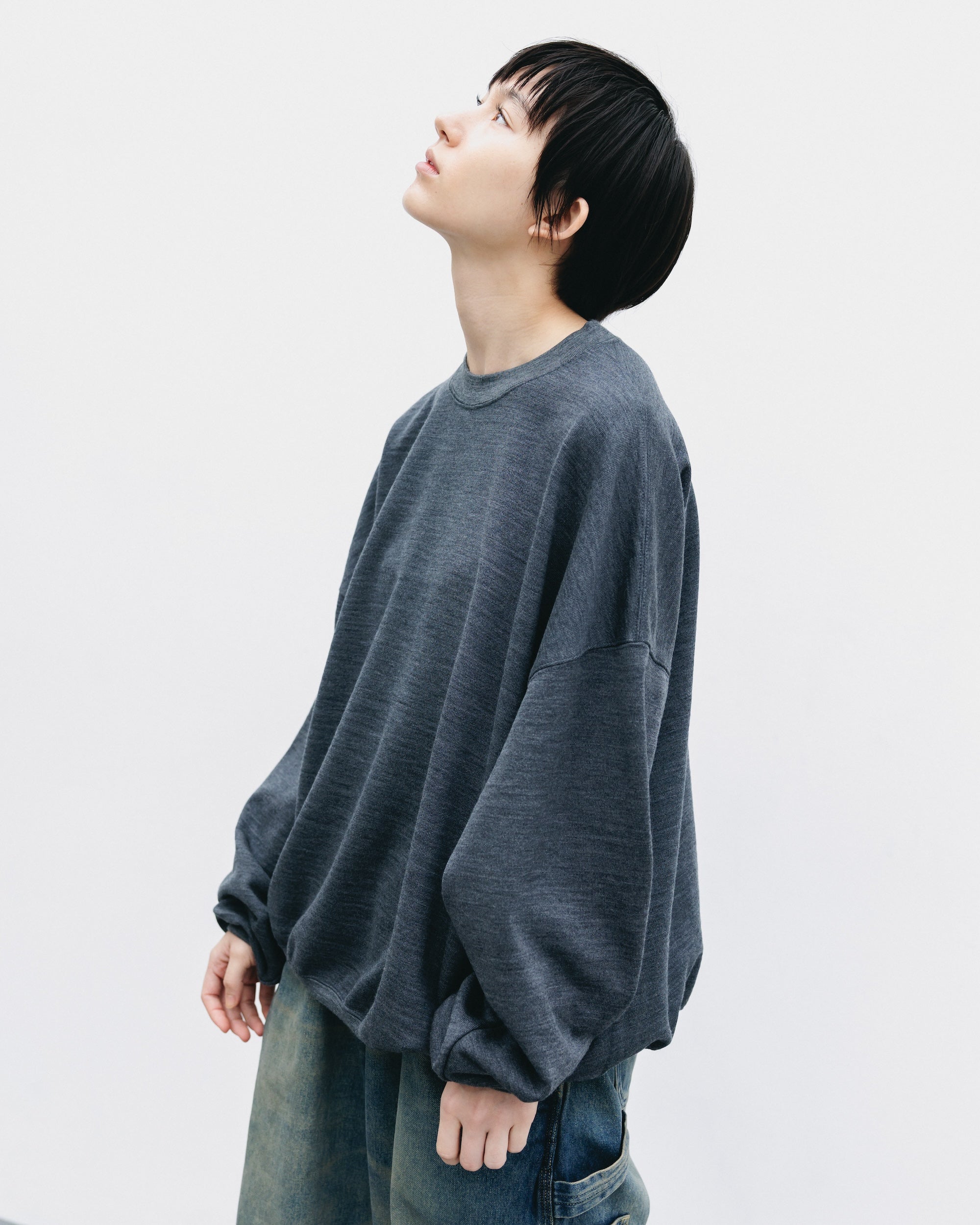 【10.29 WED 20:00- IN STOCK】WOOL SWEATSHIRT (GRAY)