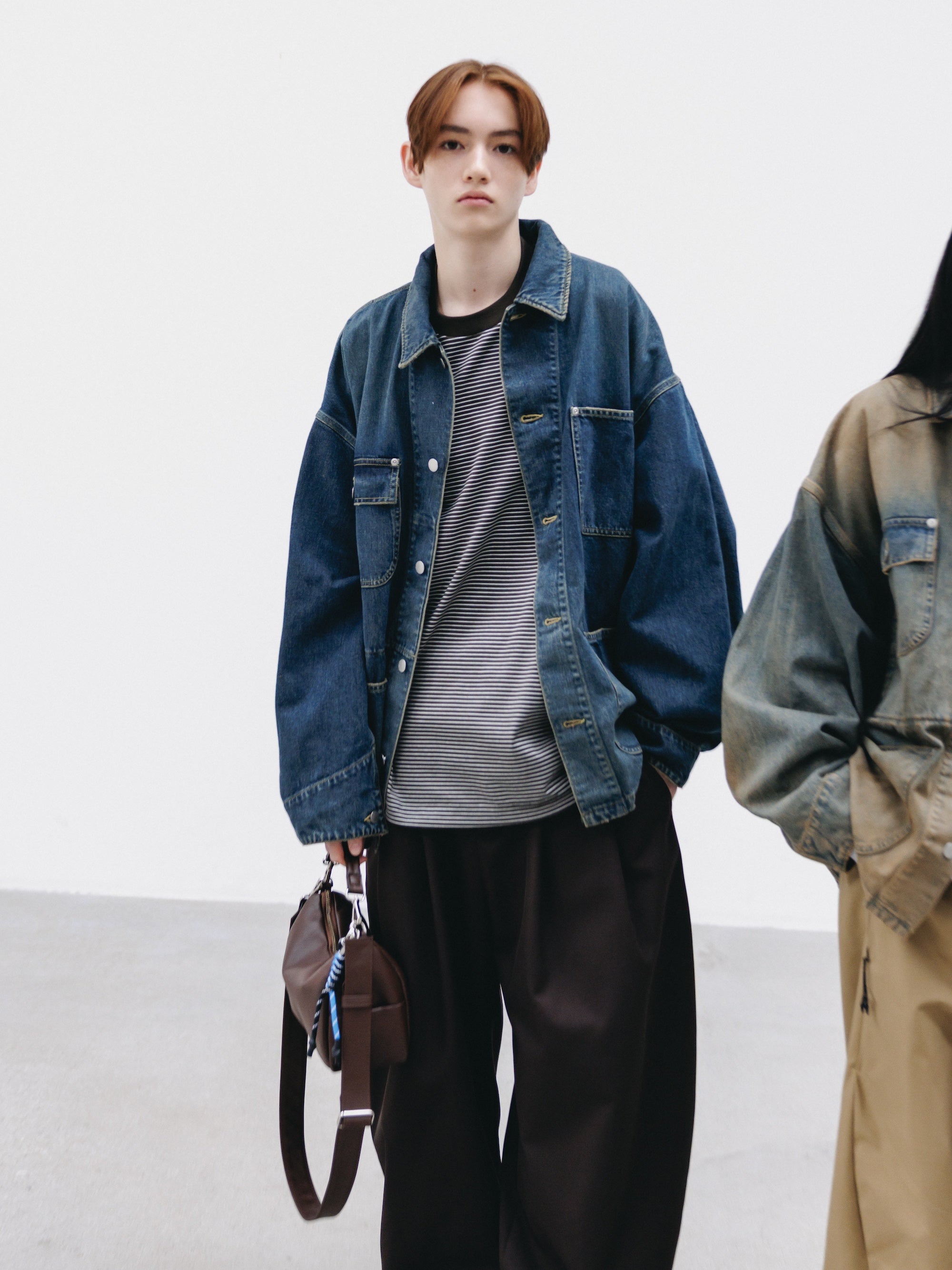 【2.14 SAT 20:00- IN STOCK】VINTAGE DYED SELVEDGE DENIM CITY UTILITY COAT (VINTAGE INDIGO)