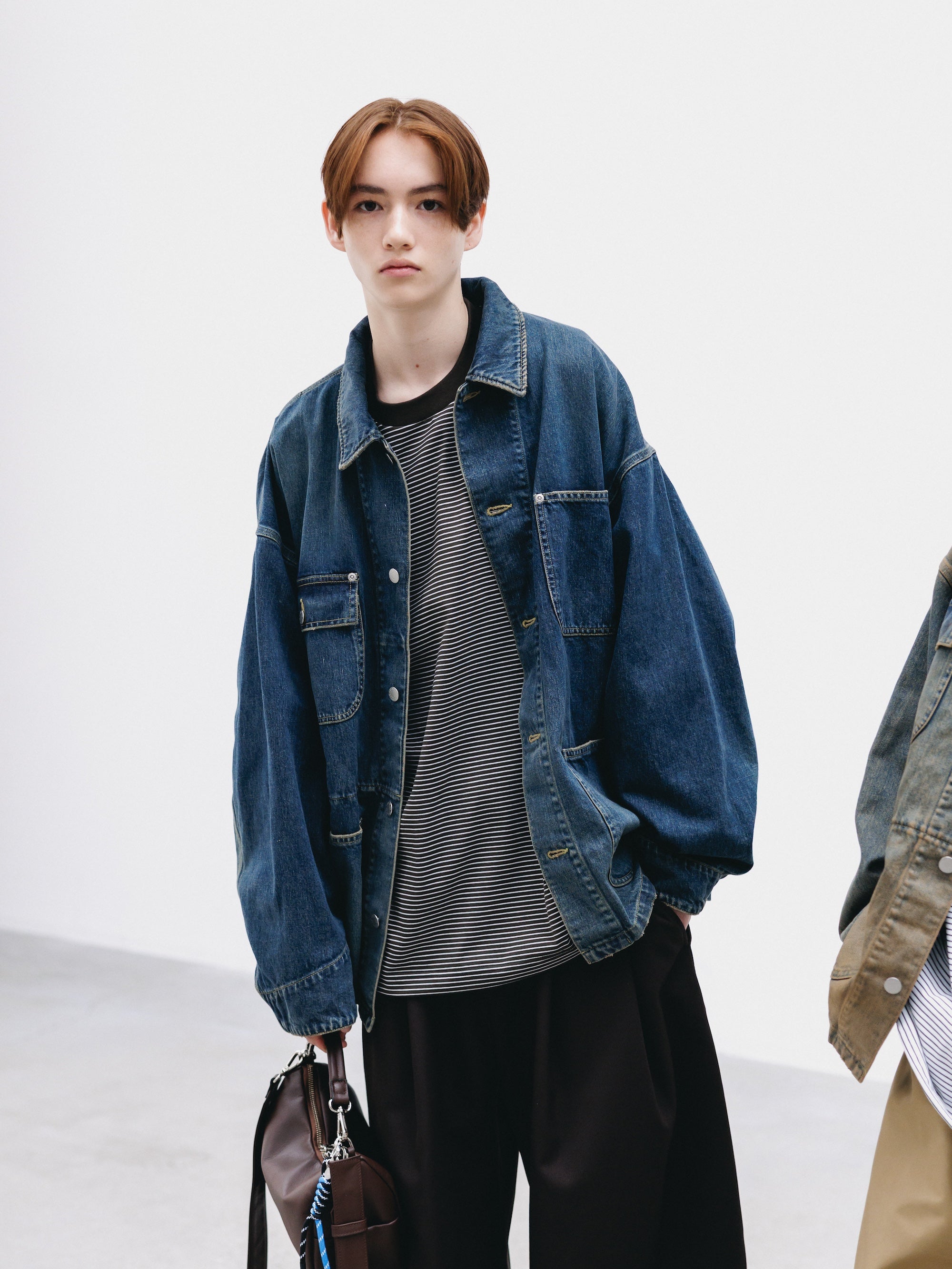 【2.14 SAT 20:00- IN STOCK】VINTAGE DYED SELVEDGE DENIM CITY UTILITY COAT (VINTAGE INDIGO)