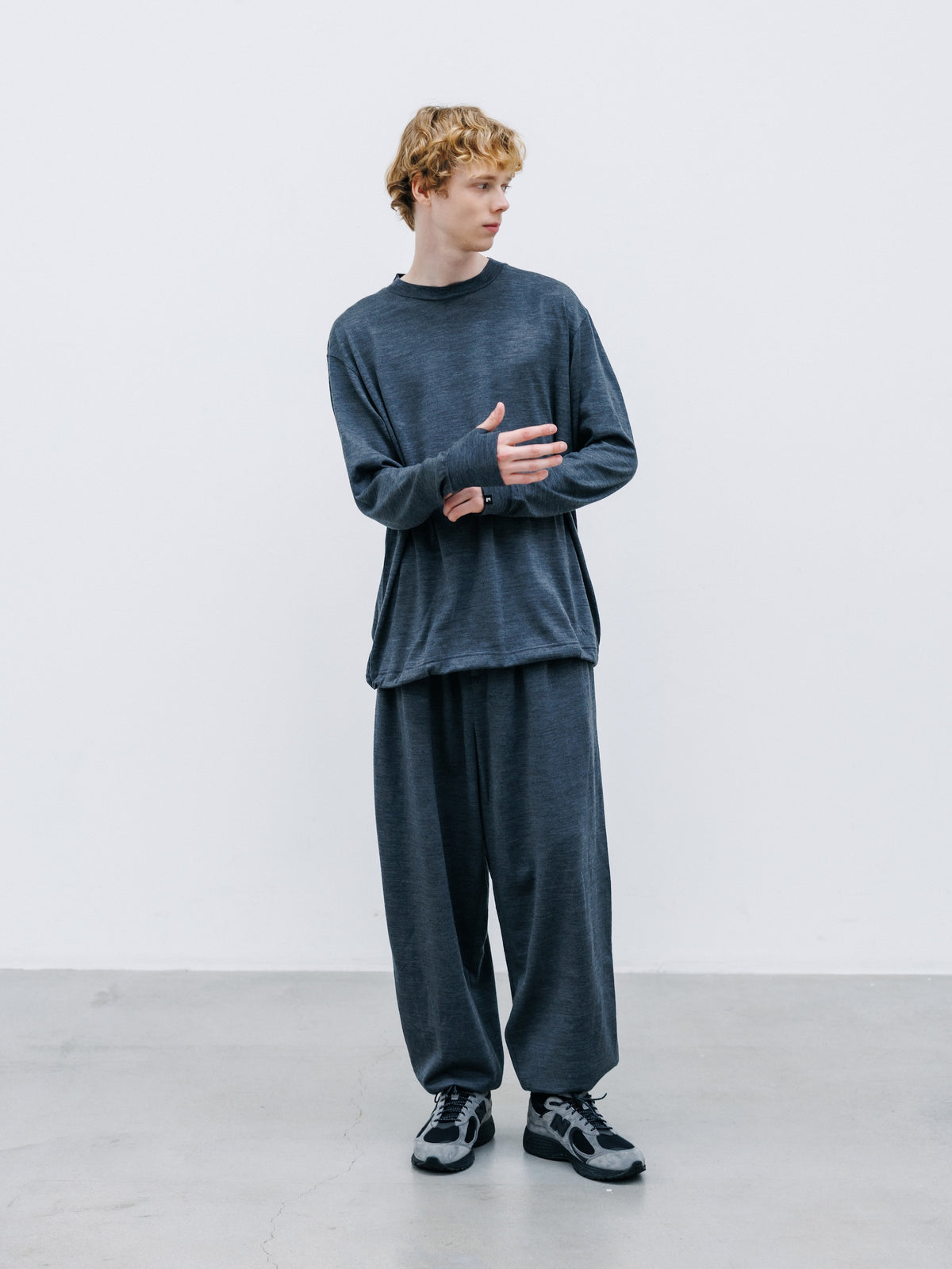 【9.16 WED 20:00- IN STOCK】MERINO WOOL L/S TEE (GRAY)
