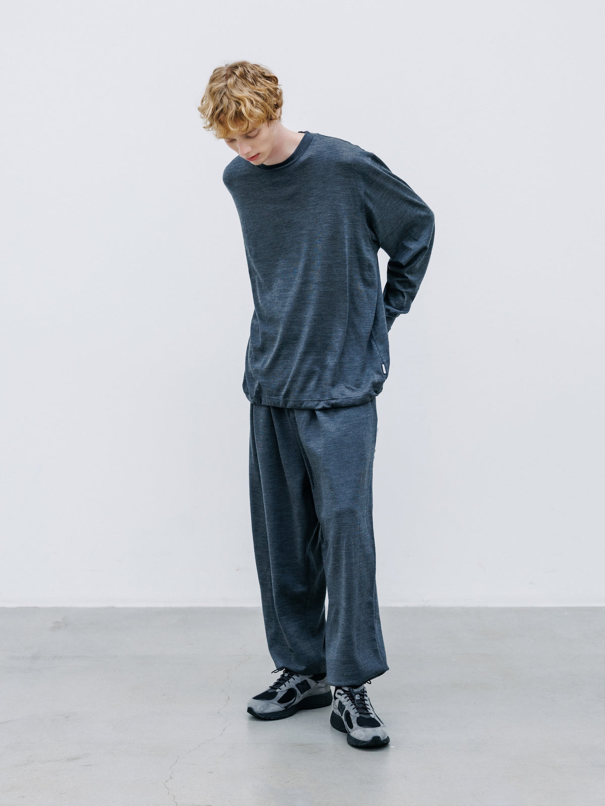 【9.16 WED 20:00- IN STOCK】MERINO WOOL L/S TEE (GRAY)