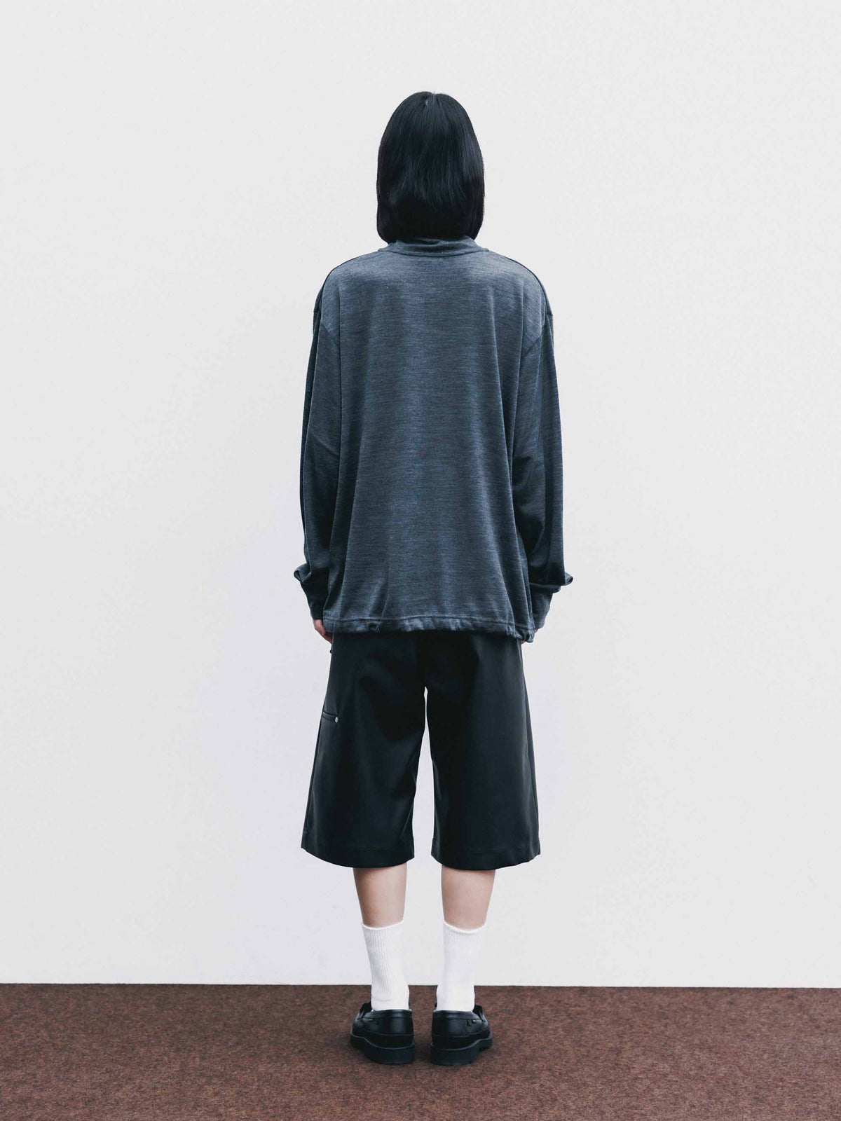 【9.16 WED 20:00- IN STOCK】MERINO WOOL L/S TURTLENECK TEE (GRAY)
