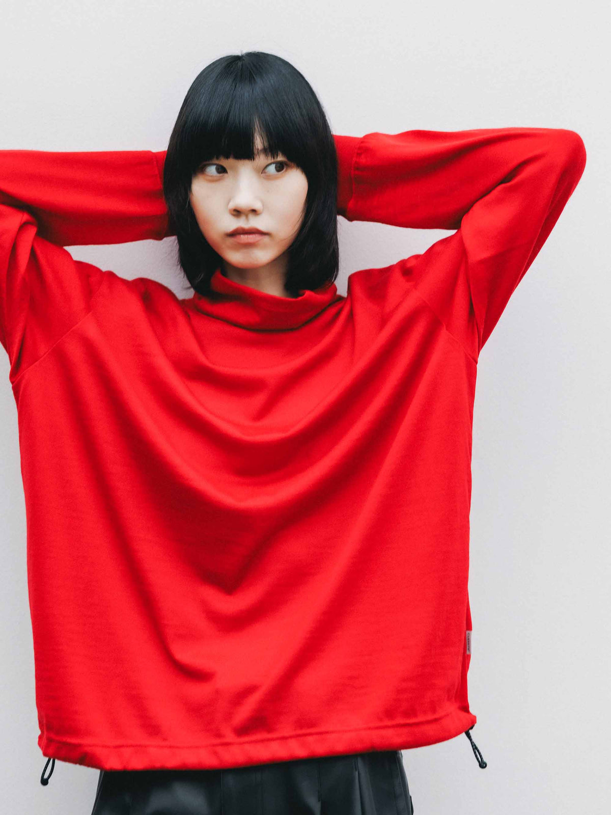 【9.16 WED 20:00- IN STOCK】MERINO WOOL L/S TURTLENECK TEE (RED)