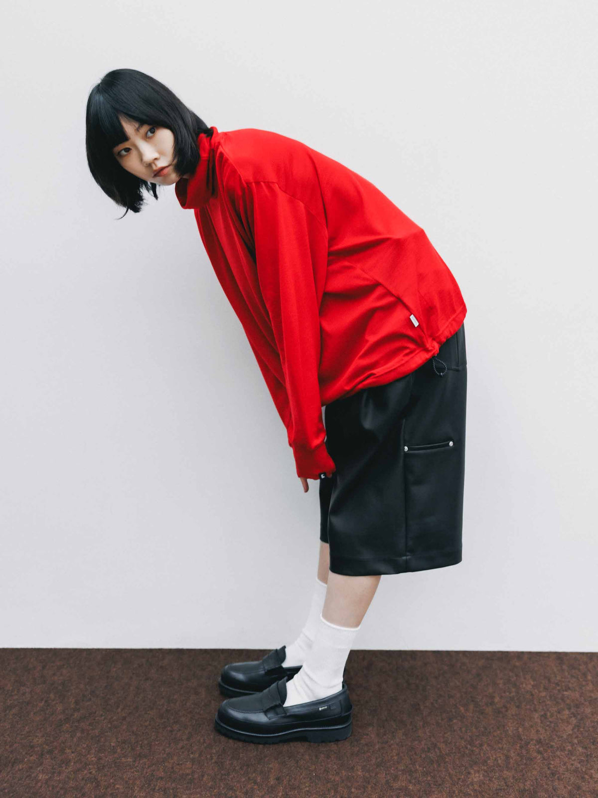 【9.16 WED 20:00- IN STOCK】MERINO WOOL L/S TURTLENECK TEE (RED)
