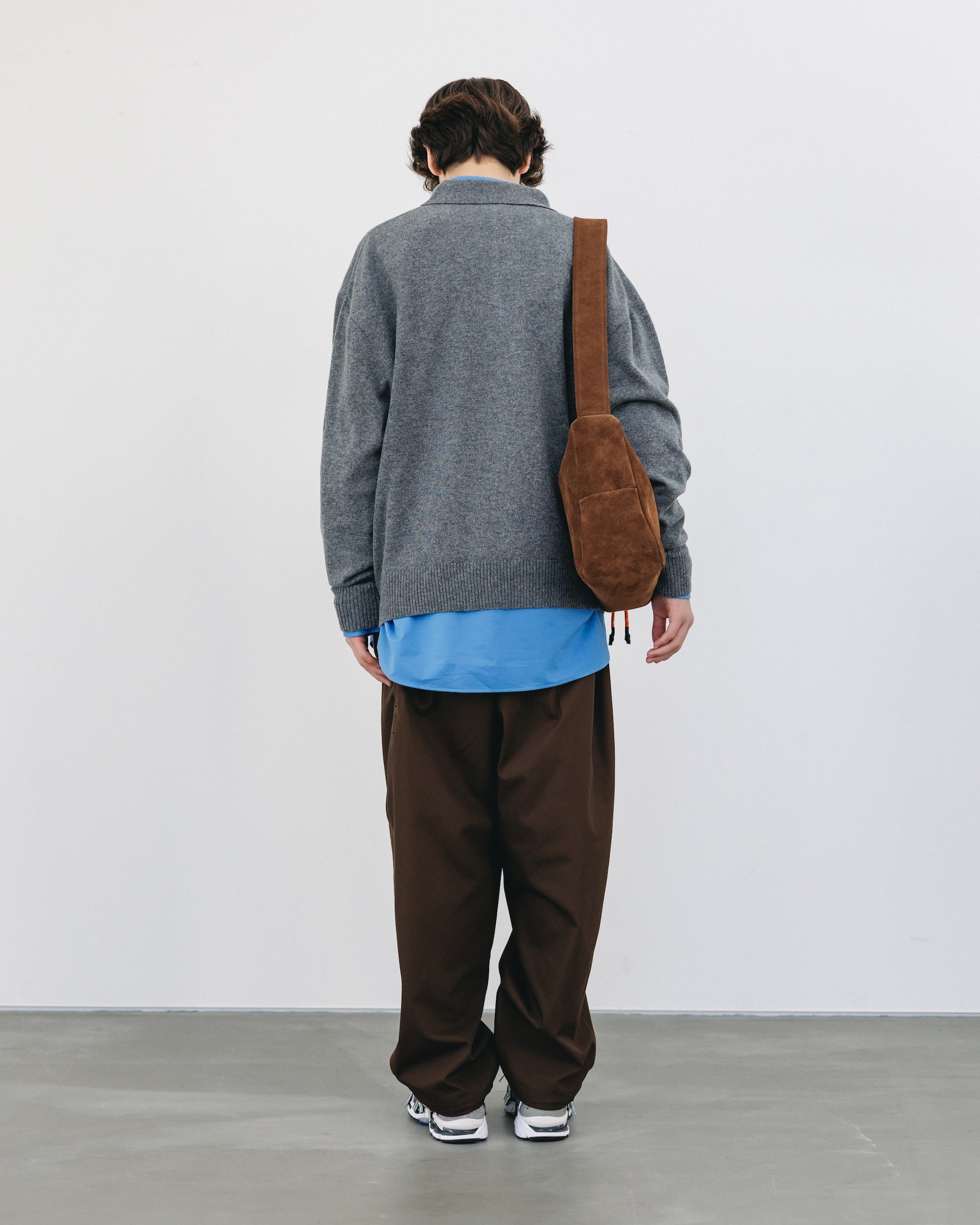 【2.4 WED 20:00- IN STOCK】T/C GABARDINE CITY UNIFORM WIDE TAPERED PANTS(BROWN)