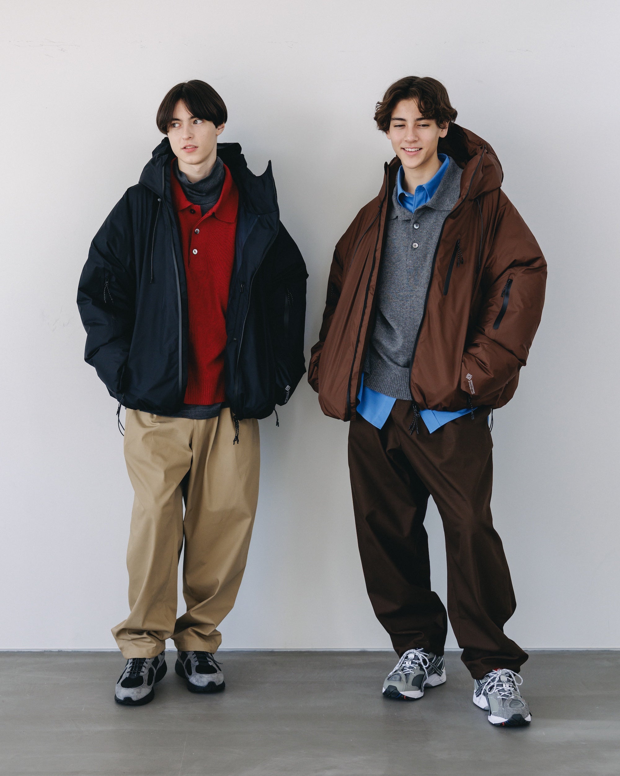 【2.4 WED 20:00- IN STOCK】T/C GABARDINE CITY UNIFORM WIDE TAPERED PANTS(BEIGE)