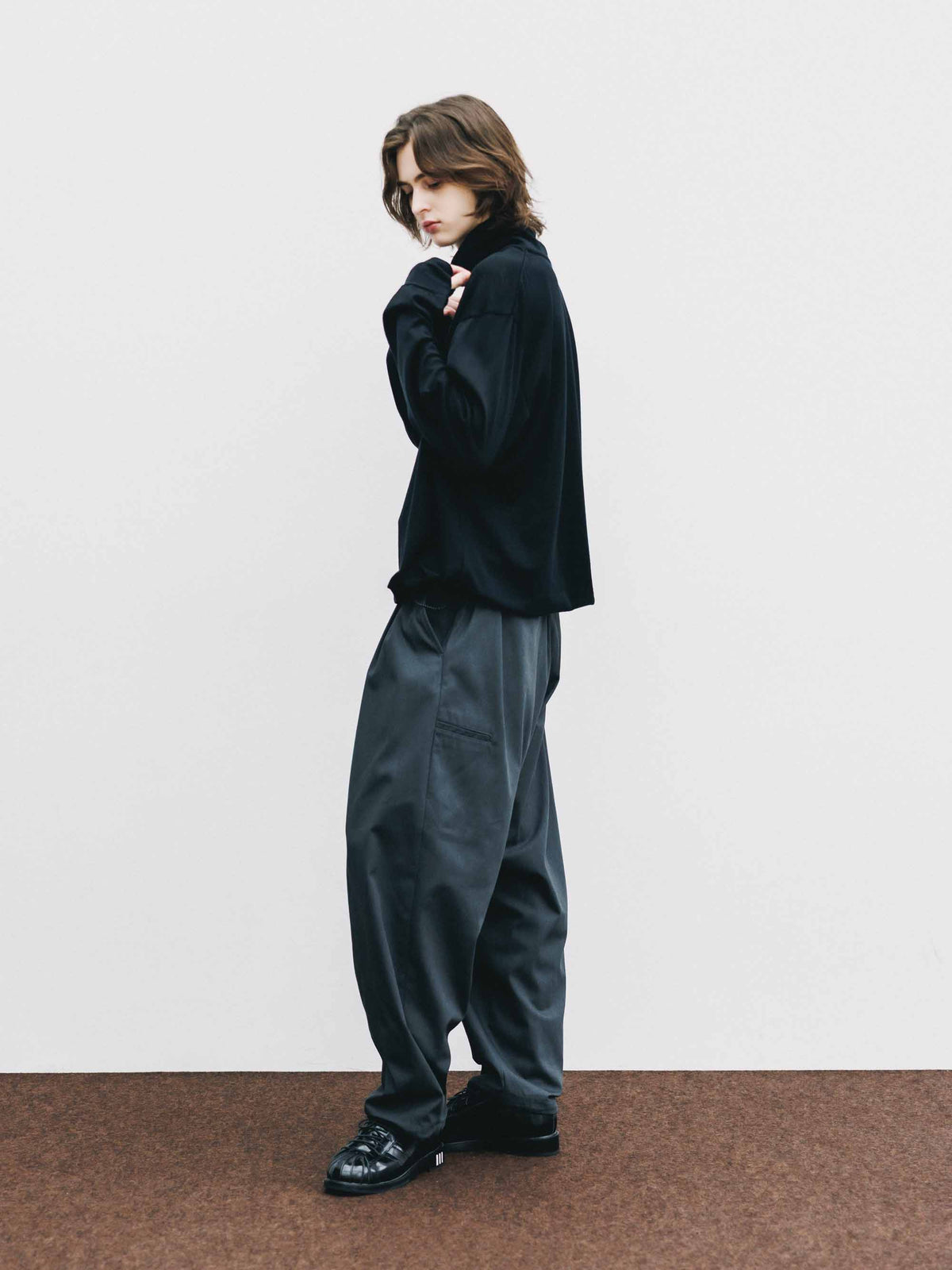 【9.16 WED 20:00- IN STOCK】MERINO WOOL L/S TURTLENECK TEE (BLACK)