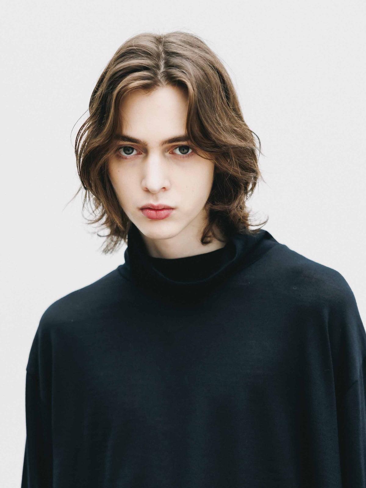 【9.16 WED 20:00- IN STOCK】MERINO WOOL L/S TURTLENECK TEE (BLACK)