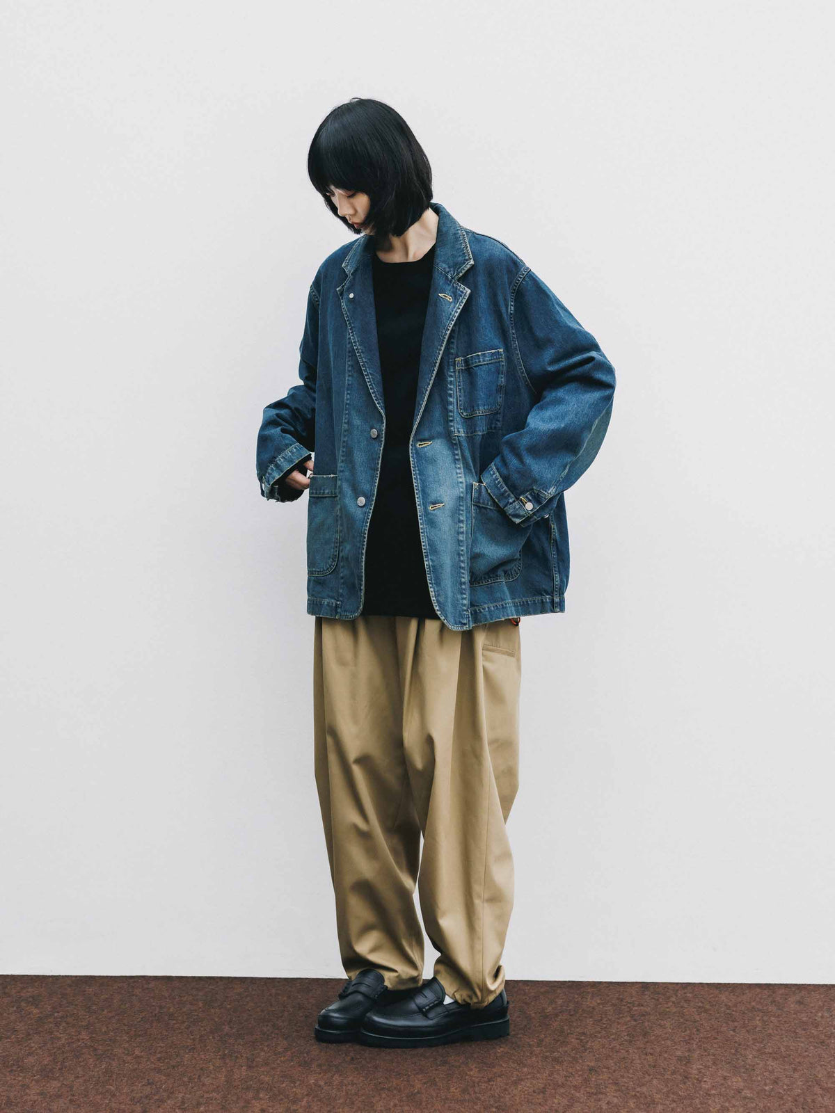 【9.19 SAT 20:00- IN STOCK】VINTAGE DYED SELVEDGE DENIM CITY WORKER TAILORED JACKET (VINTAGE INDIGO)