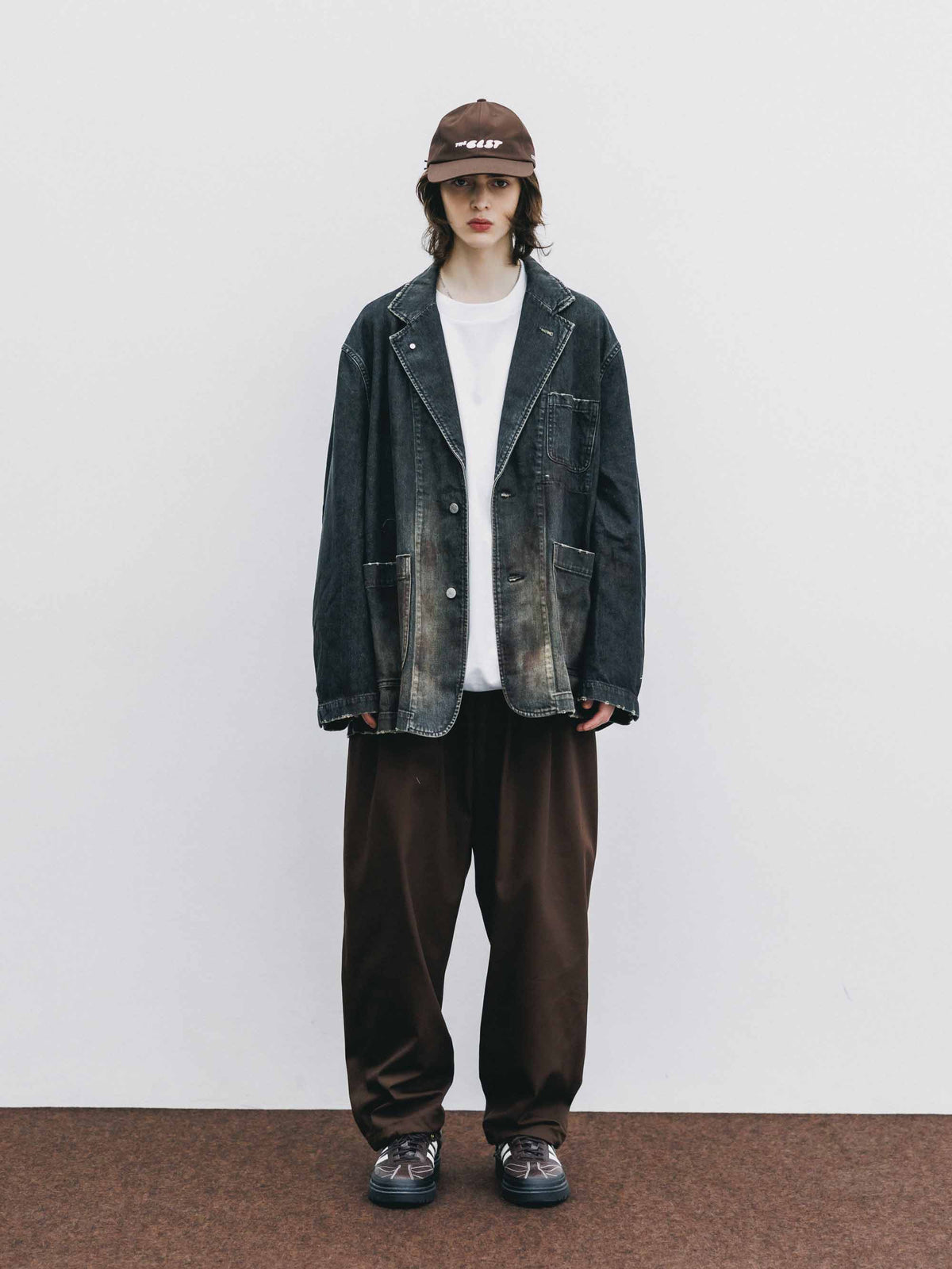 【9.19 SAT 20:00- IN STOCK】VINTAGE DYED SELVEDGE DENIM CITY WORKER TAILORED JACKET (VINTAGE BLACK)
