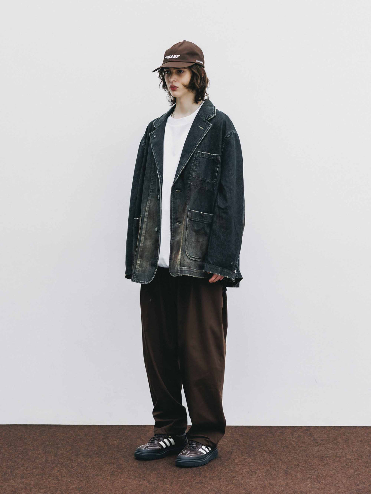 【9.19 SAT 20:00- IN STOCK】VINTAGE DYED SELVEDGE DENIM CITY WORKER TAILORED JACKET (VINTAGE BLACK)