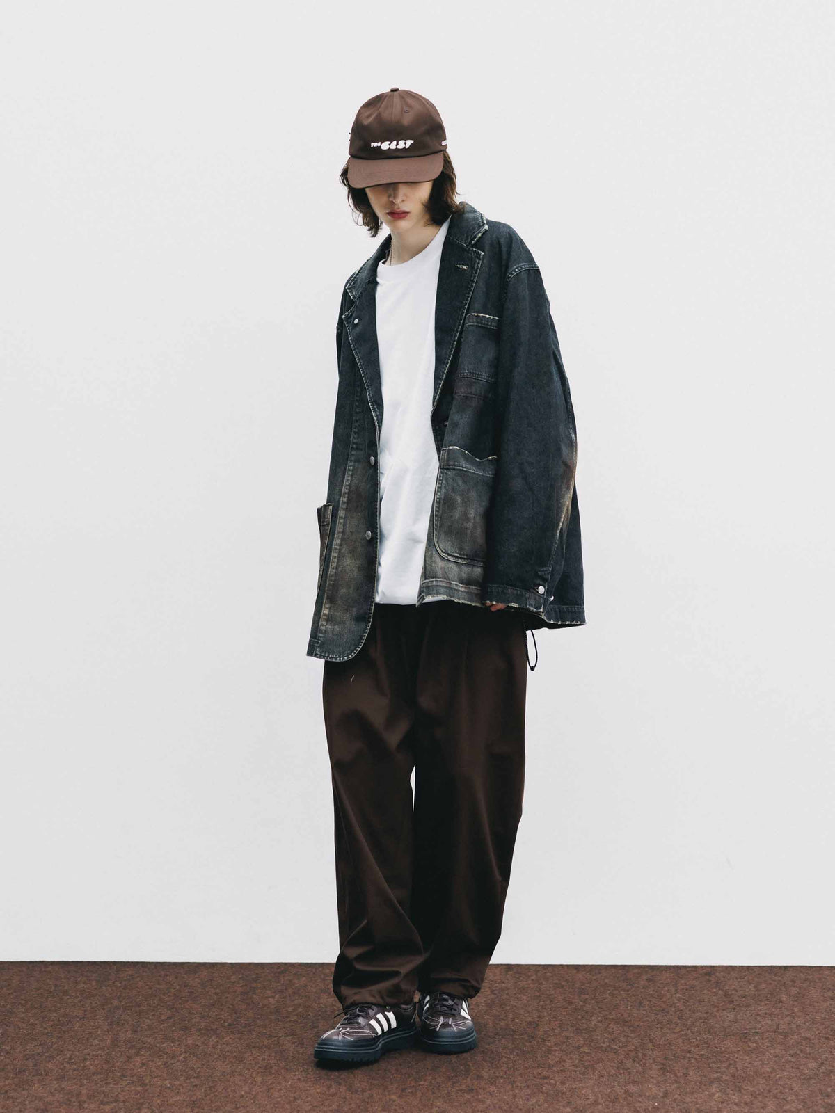 【9.19 SAT 20:00- IN STOCK】VINTAGE DYED SELVEDGE DENIM CITY WORKER TAILORED JACKET (VINTAGE BLACK)