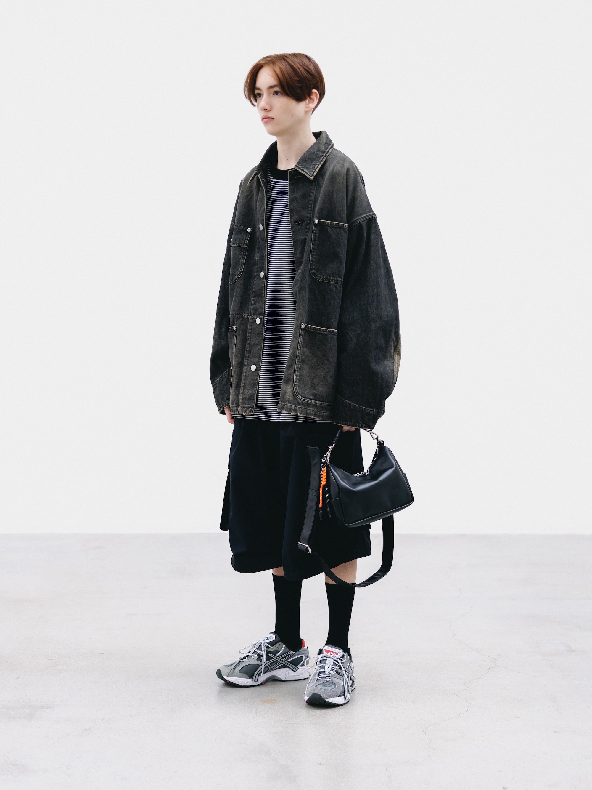 【2.14 SAT 20:00- IN STOCK】VINTAGE DYED SELVEDGE DENIM CITY UTILITY COAT (VINTAGE BLACK)