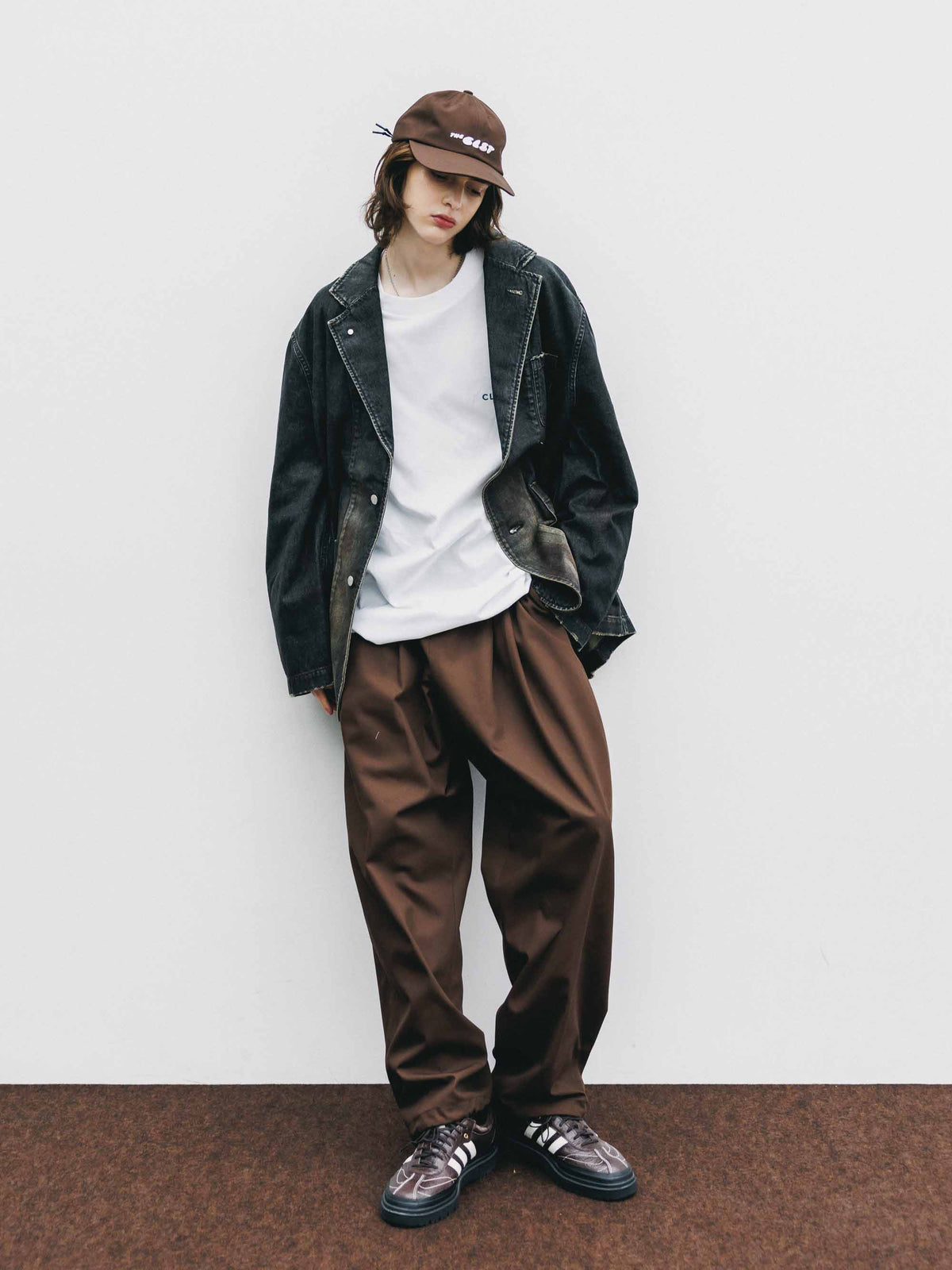 【9.19 SAT 20:00- IN STOCK】VINTAGE DYED SELVEDGE DENIM CITY WORKER TAILORED JACKET (VINTAGE BLACK)