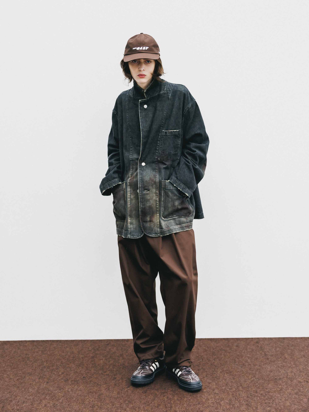 【9.19 SAT 20:00- IN STOCK】VINTAGE DYED SELVEDGE DENIM CITY WORKER TAILORED JACKET (VINTAGE BLACK)