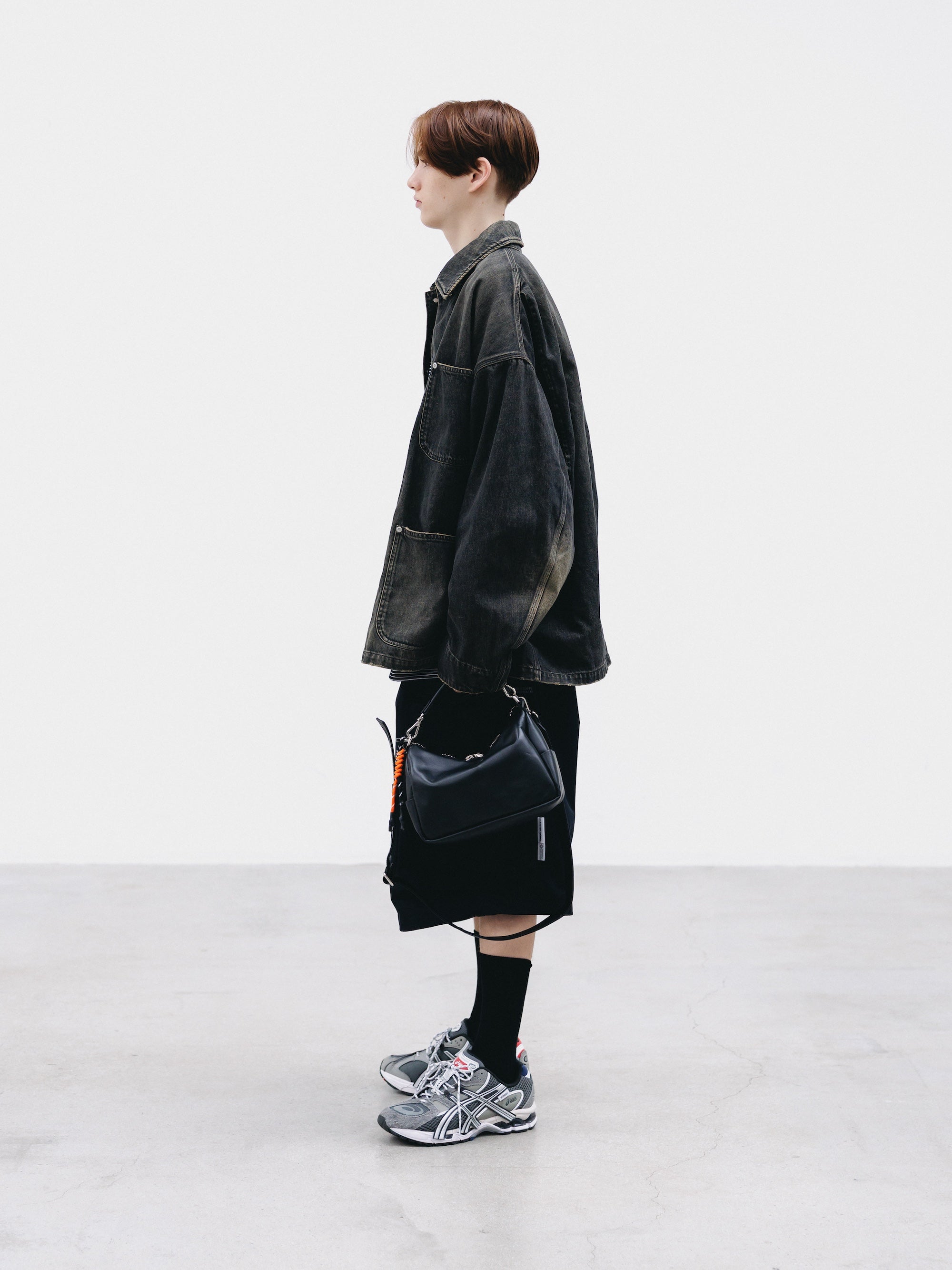 【2.14 SAT 20:00- IN STOCK】VINTAGE DYED SELVEDGE DENIM CITY UTILITY COAT (VINTAGE BLACK)