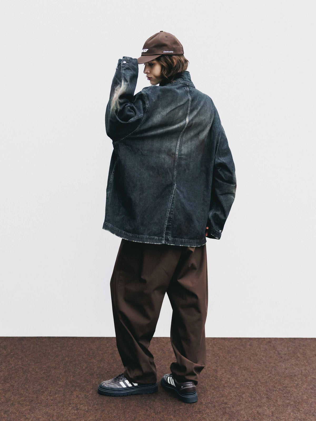 【9.19 SAT 20:00- IN STOCK】VINTAGE DYED SELVEDGE DENIM CITY WORKER TAILORED JACKET (VINTAGE BLACK)
