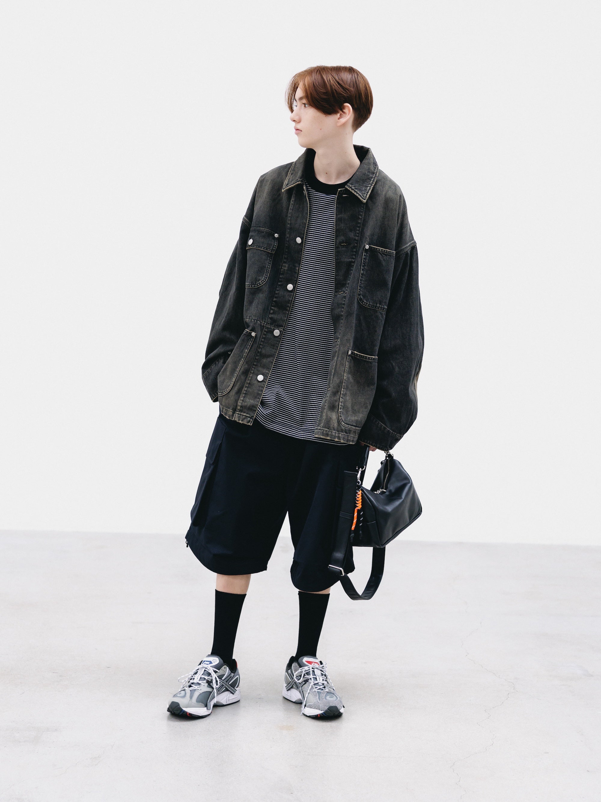 【2.14 SAT 20:00- IN STOCK】VINTAGE DYED SELVEDGE DENIM CITY UTILITY COAT (VINTAGE BLACK)