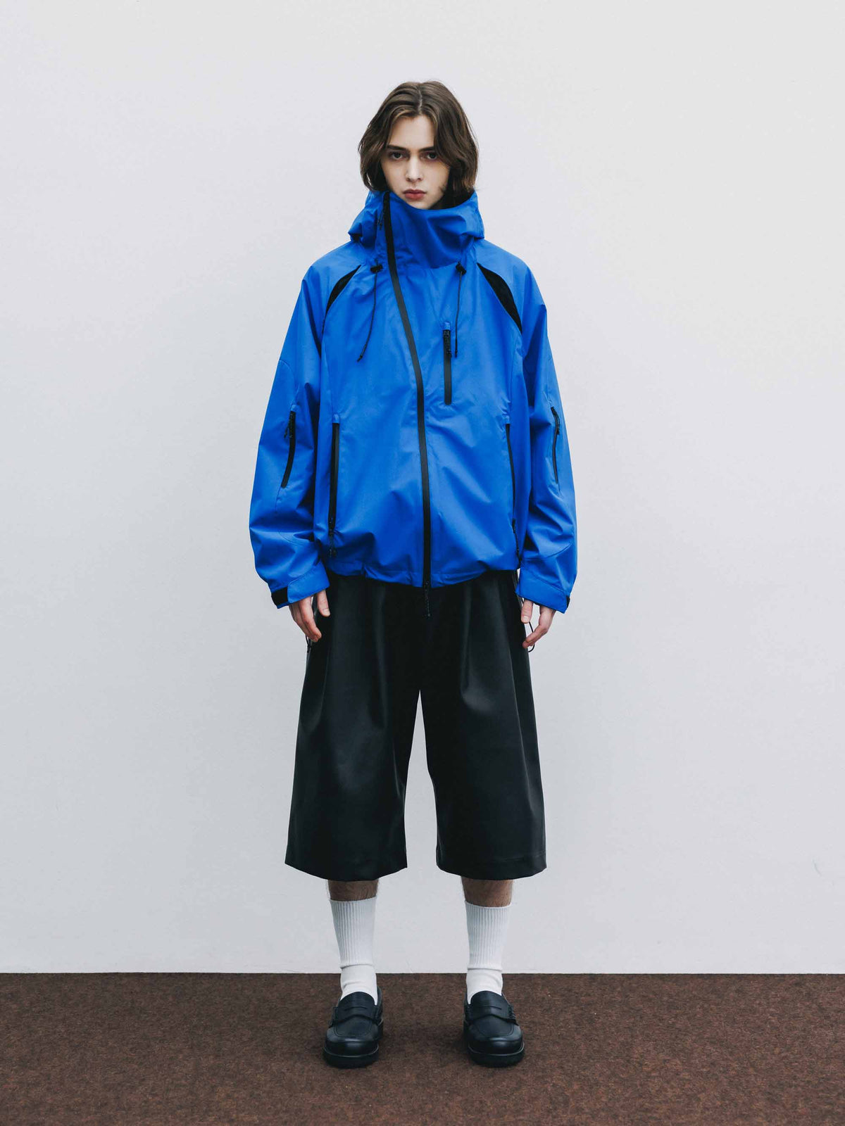 【9.16 WED 20:00- IN STOCK】SYNTHETIC SKIN-TEX CITY BAGGY HALF PANTS (BLACK)