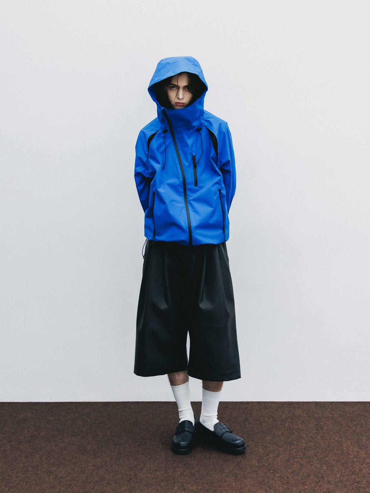 【9.16 WED 20:00- IN STOCK】SYNTHETIC SKIN-TEX CITY BAGGY HALF PANTS (BLACK)