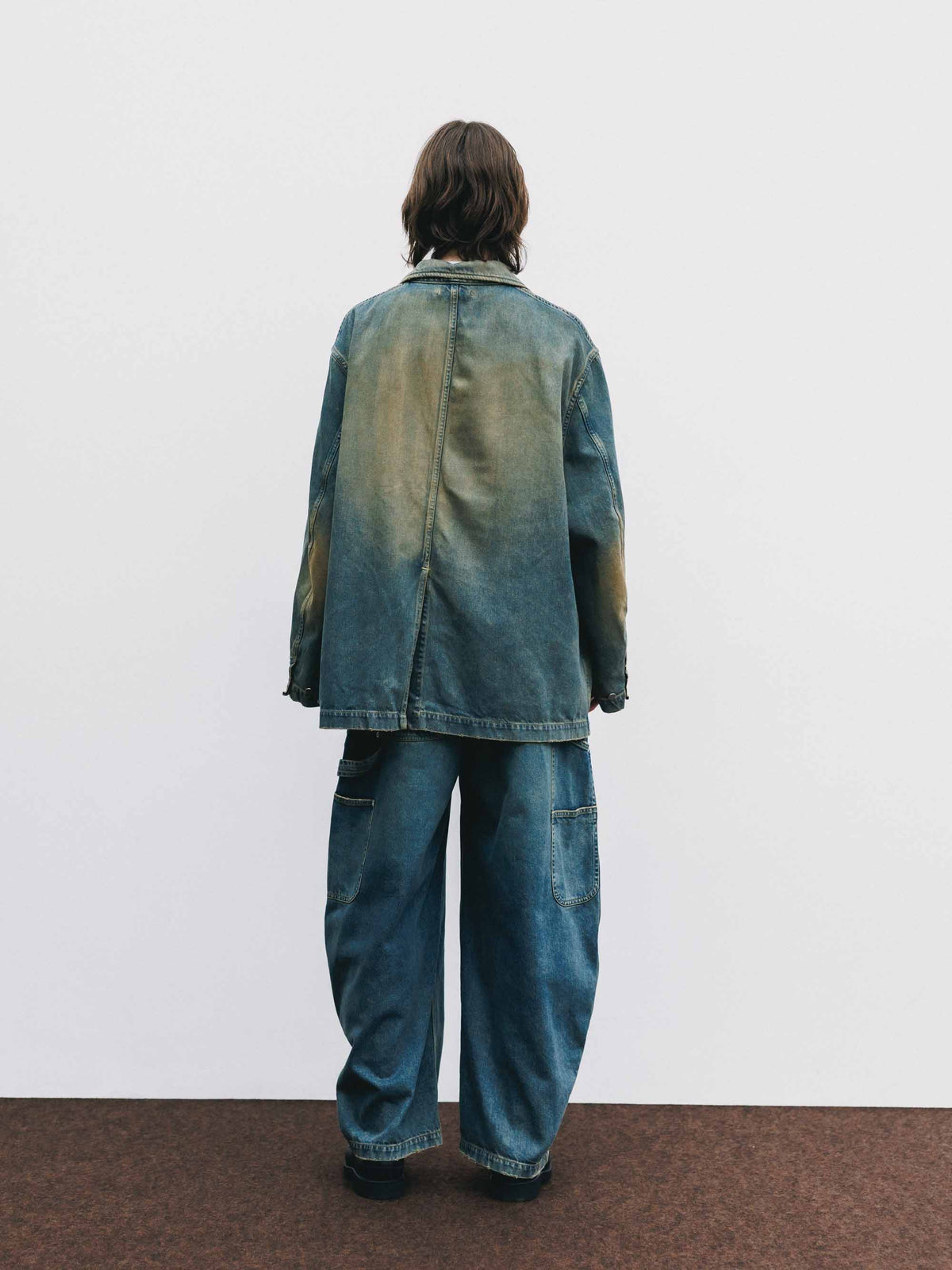 【9.19 SAT 20:00- IN STOCK】VINTAGE DYED SELVEDGE DENIM CITY WORKER TAILORED JACKET (VINTAGE BEIGE)