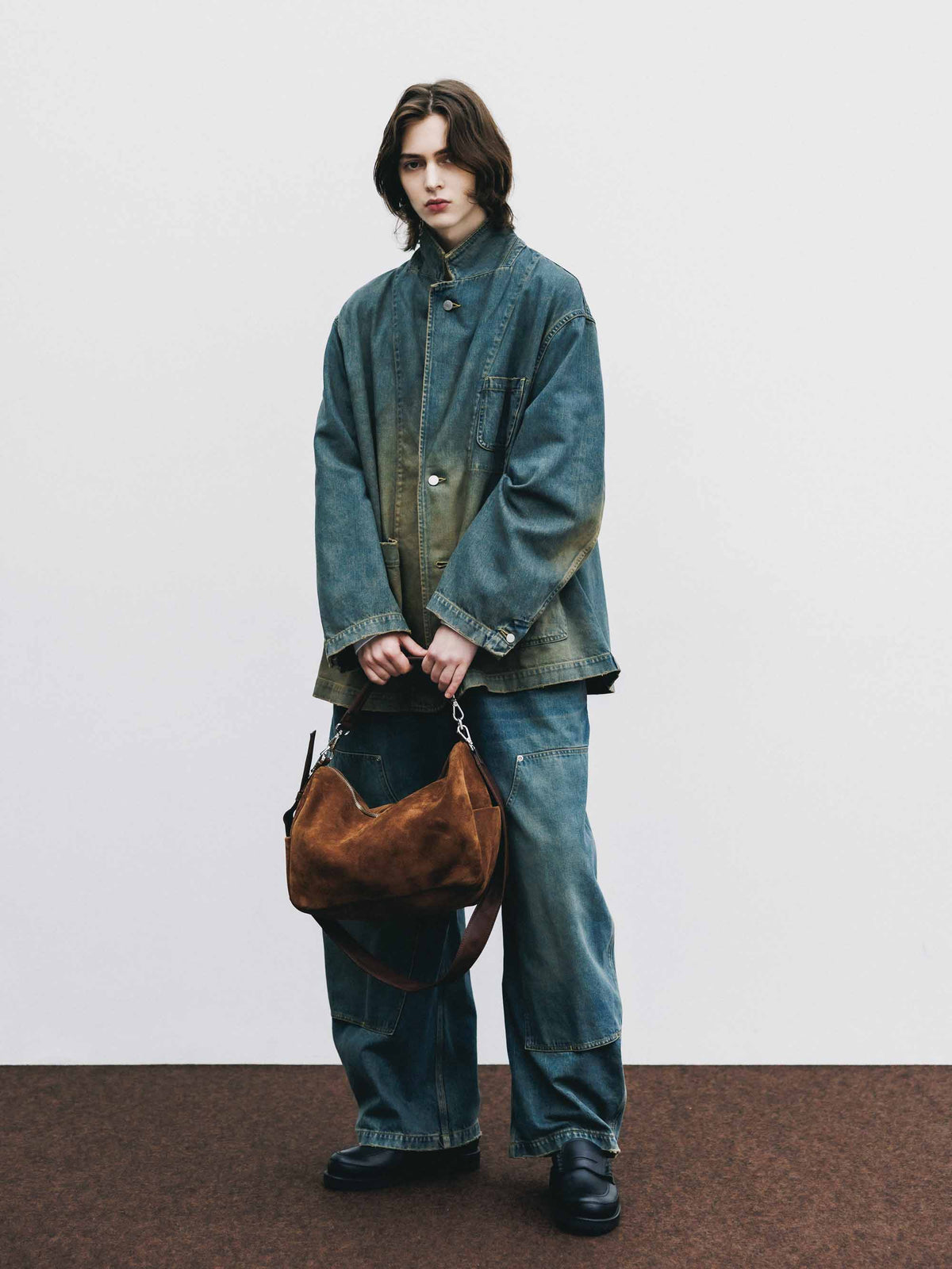 【9.19 SAT 20:00- IN STOCK】VINTAGE DYED SELVEDGE DENIM CITY WORKER TAILORED JACKET (VINTAGE BEIGE)