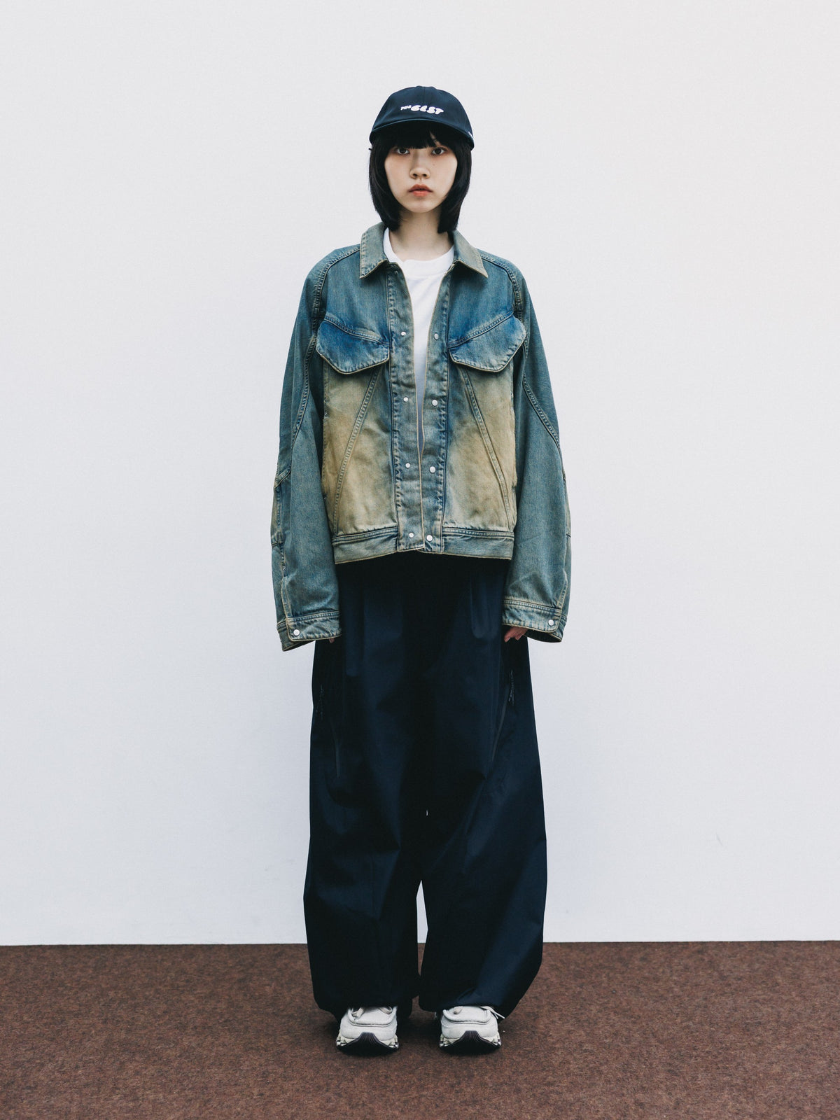 【10.10 SAT 20:00- IN STOCK】 VINTAGE DYED SELVEDGE DENIM FUTURE TRUCKER JACKET (VINTAGE BEIGE)