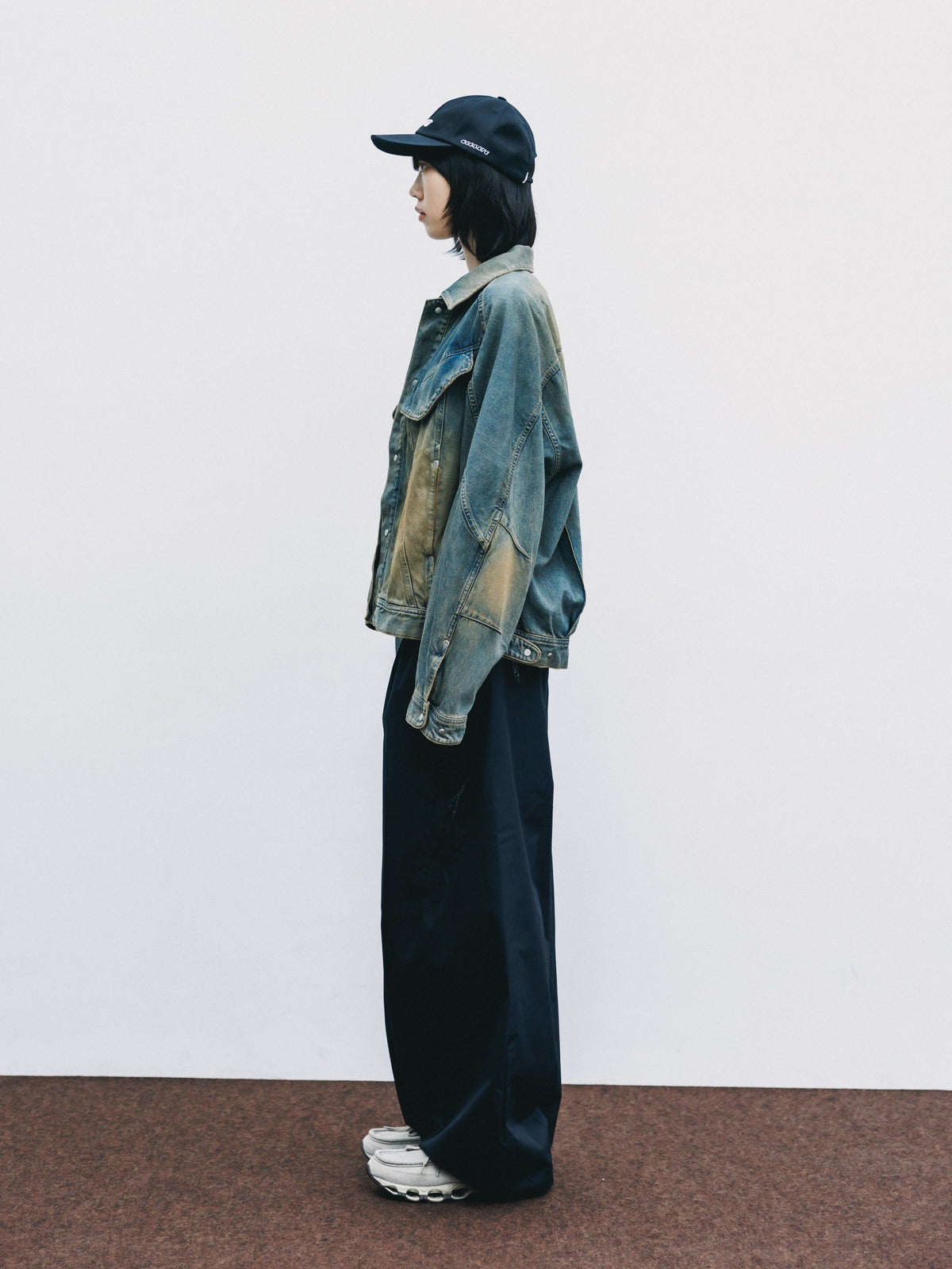 【10.10 SAT 20:00- IN STOCK】 VINTAGE DYED SELVEDGE DENIM FUTURE TRUCKER JACKET (VINTAGE BEIGE)