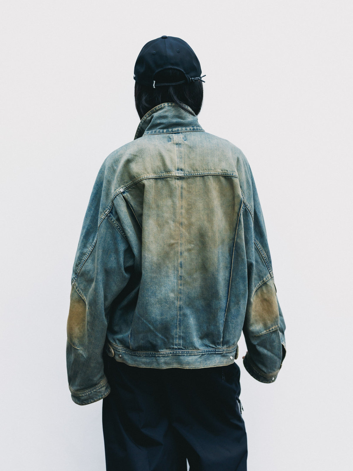【10.10 SAT 20:00- IN STOCK】 VINTAGE DYED SELVEDGE DENIM FUTURE TRUCKER JACKET (VINTAGE BEIGE)