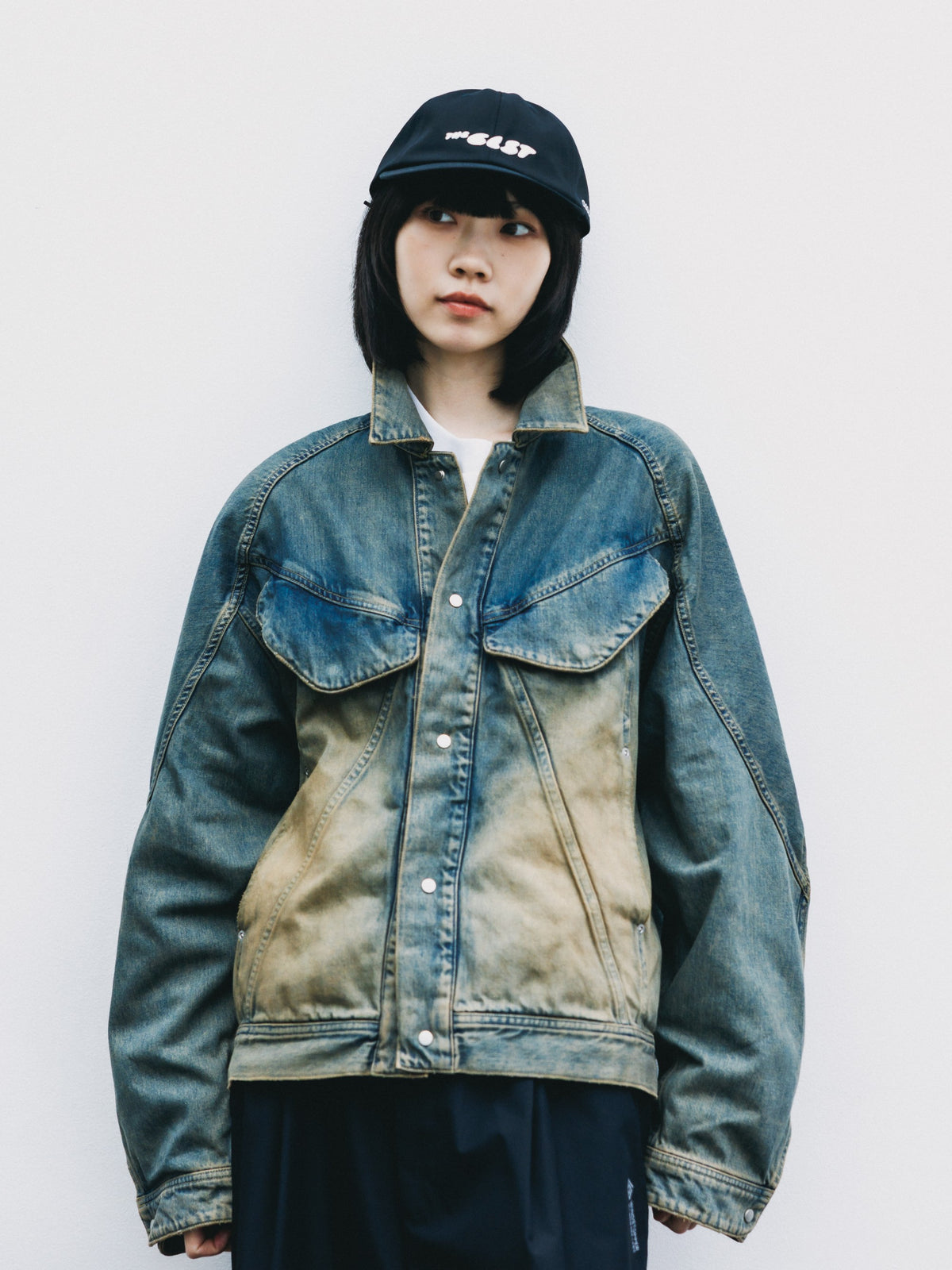 【10.10 SAT 20:00- IN STOCK】 VINTAGE DYED SELVEDGE DENIM FUTURE TRUCKER JACKET (VINTAGE BEIGE)