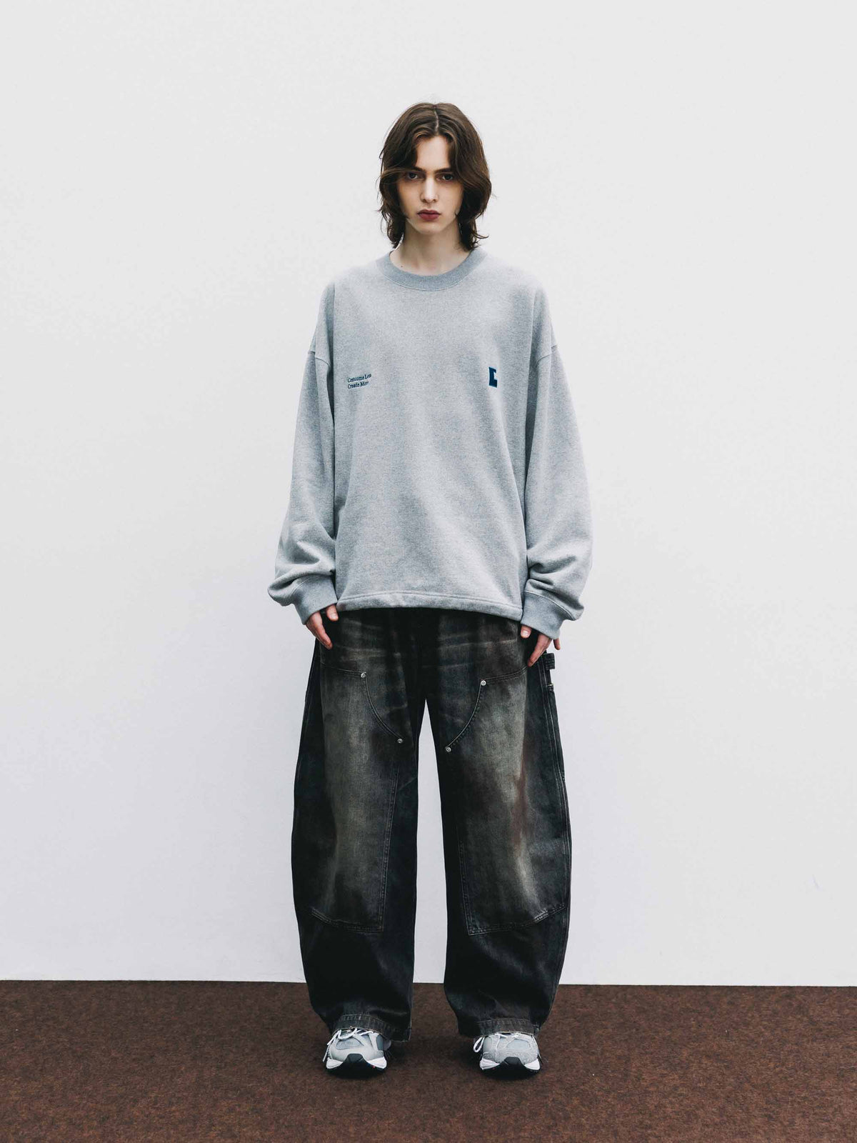 【9.23 WED 20:00- IN STOCK】"C×CONCEPT" SWEATSHIRT WITH DRAWSTRINGS (GRAY)