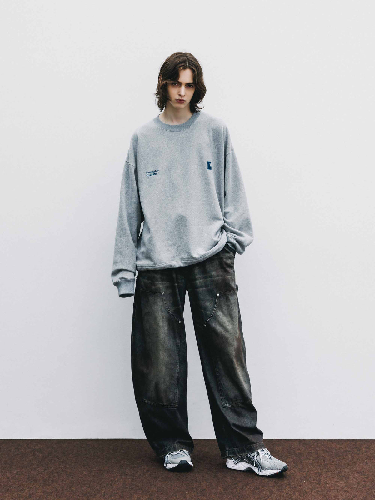 【9.23 WED 20:00- IN STOCK】"C×CONCEPT" SWEATSHIRT WITH DRAWSTRINGS (GRAY)