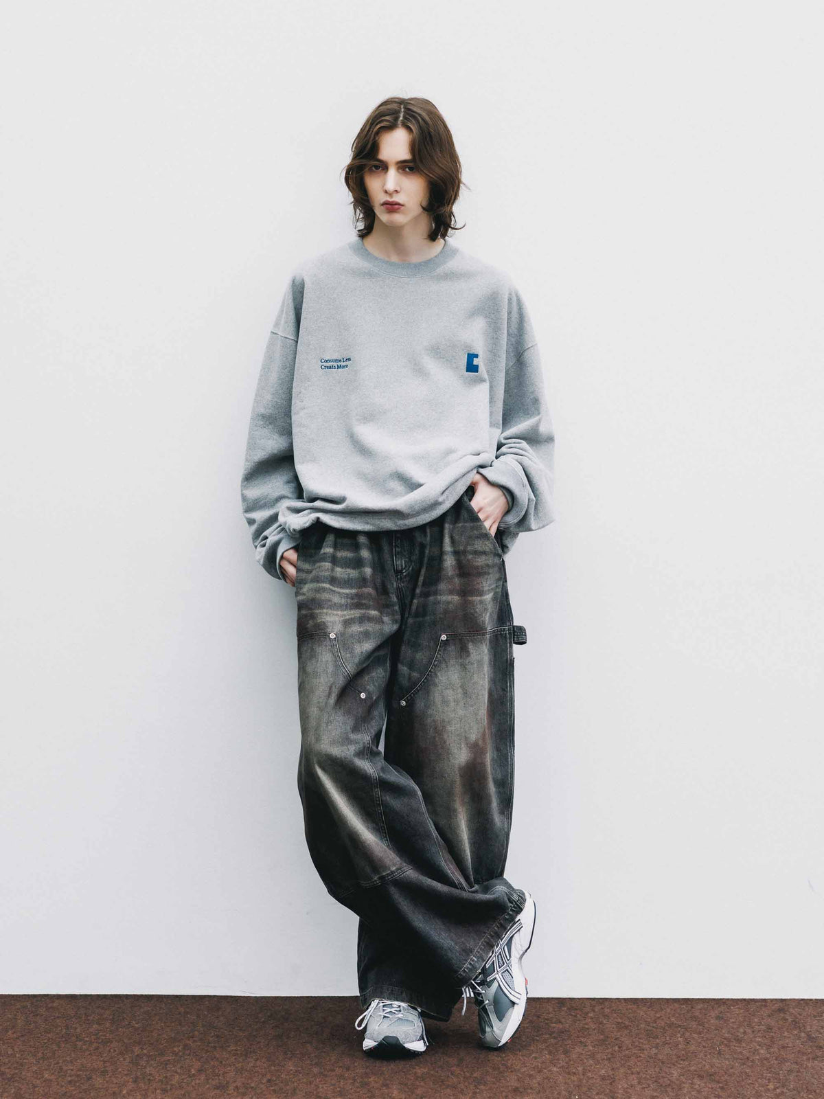 【9.23 WED 20:00- IN STOCK】"C×CONCEPT" SWEATSHIRT WITH DRAWSTRINGS (GRAY)