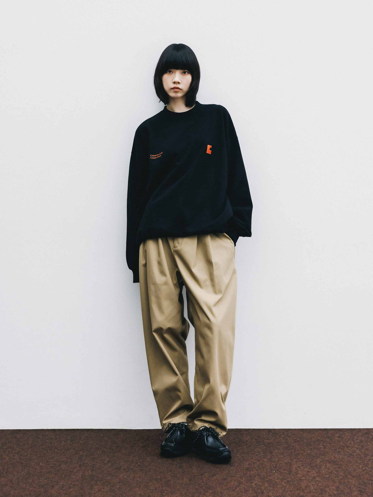【9.23 WED 20:00- IN STOCK】"C×CONCEPT" SWEATSHIRT WITH DRAWSTRINGS (BLACK)