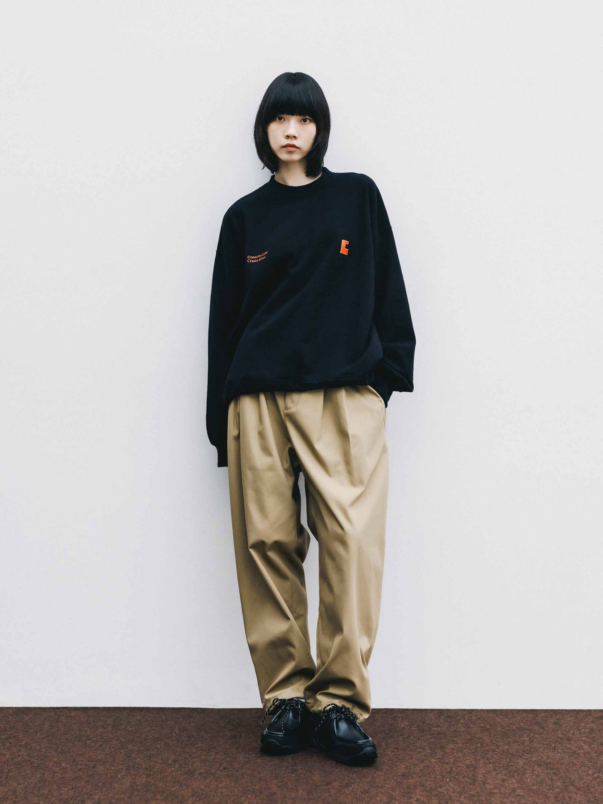 【9.19 SAT 20:00- IN STOCK】T/C GABARDINE CITY UNIFORM WIDE TAPERED PANTS (BEIGE)