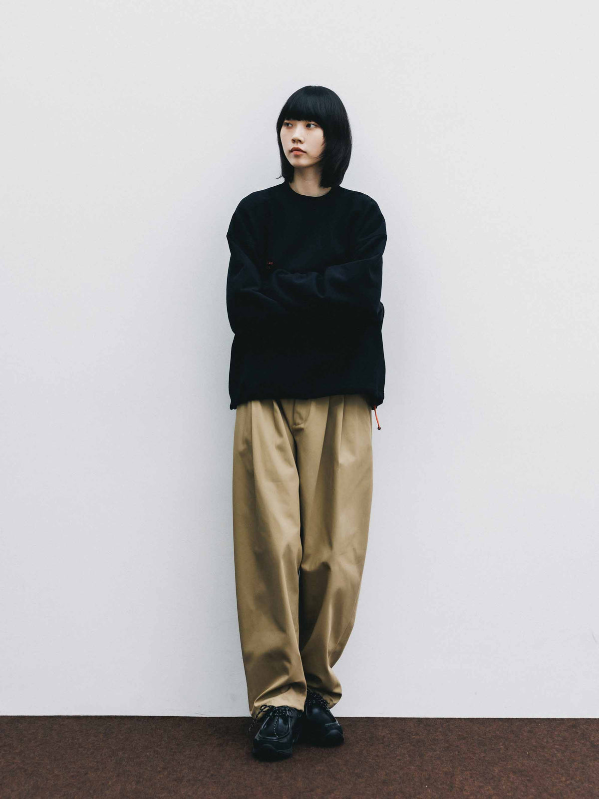 【9.23 WED 20:00- IN STOCK】"C×CONCEPT" SWEATSHIRT WITH DRAWSTRINGS (BLACK)