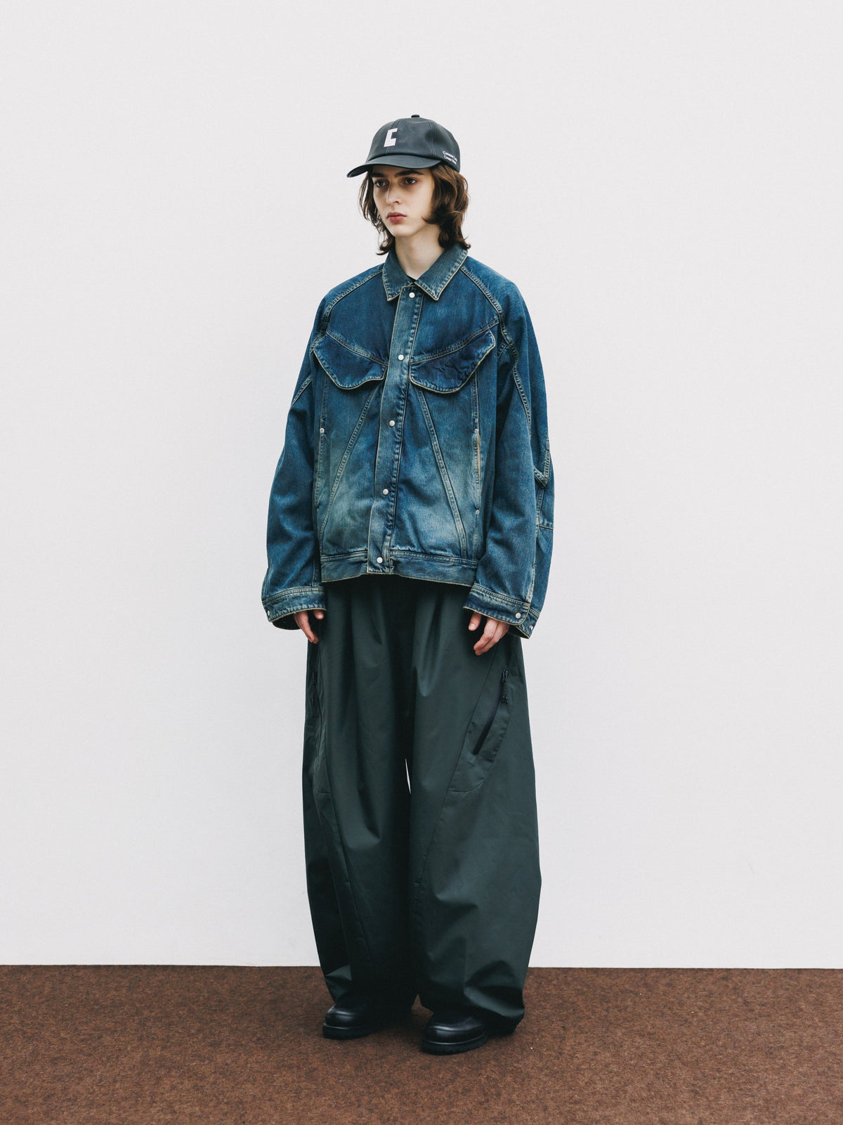 【10.10 SAT 20:00- IN STOCK】 VINTAGE DYED SELVEDGE DENIM FUTURE TRUCKER JACKET (VINTAGE INDIGO)