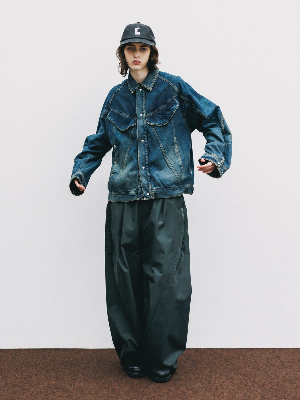 【10.10 SAT 20:00- IN STOCK】 VINTAGE DYED SELVEDGE DENIM FUTURE TRUCKER JACKET (VINTAGE INDIGO)