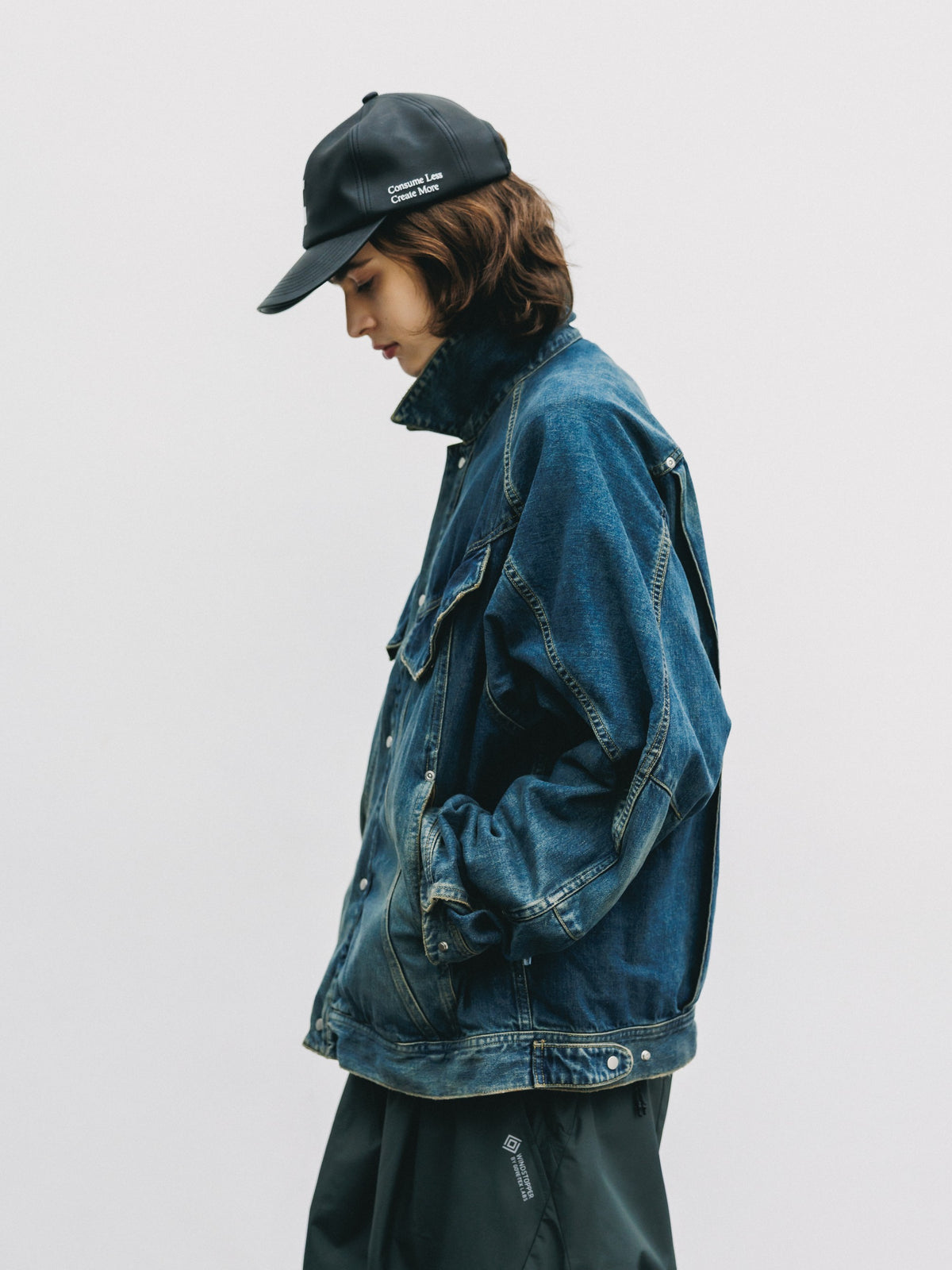【10.10 SAT 20:00- IN STOCK】 VINTAGE DYED SELVEDGE DENIM FUTURE TRUCKER JACKET (VINTAGE INDIGO)