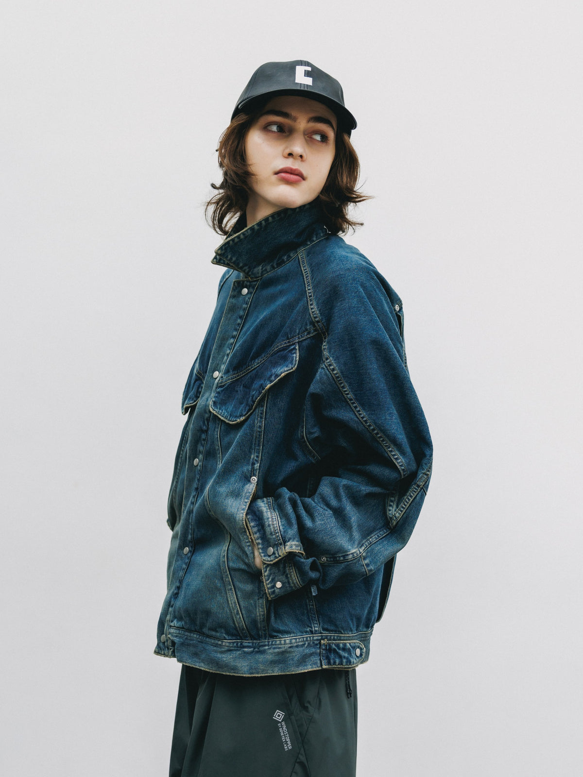 【10.10 SAT 20:00- IN STOCK】 VINTAGE DYED SELVEDGE DENIM FUTURE TRUCKER JACKET (VINTAGE INDIGO)