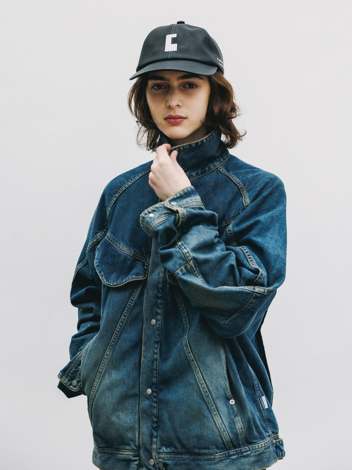 【10.10 SAT 20:00- IN STOCK】 VINTAGE DYED SELVEDGE DENIM FUTURE TRUCKER JACKET (VINTAGE INDIGO)