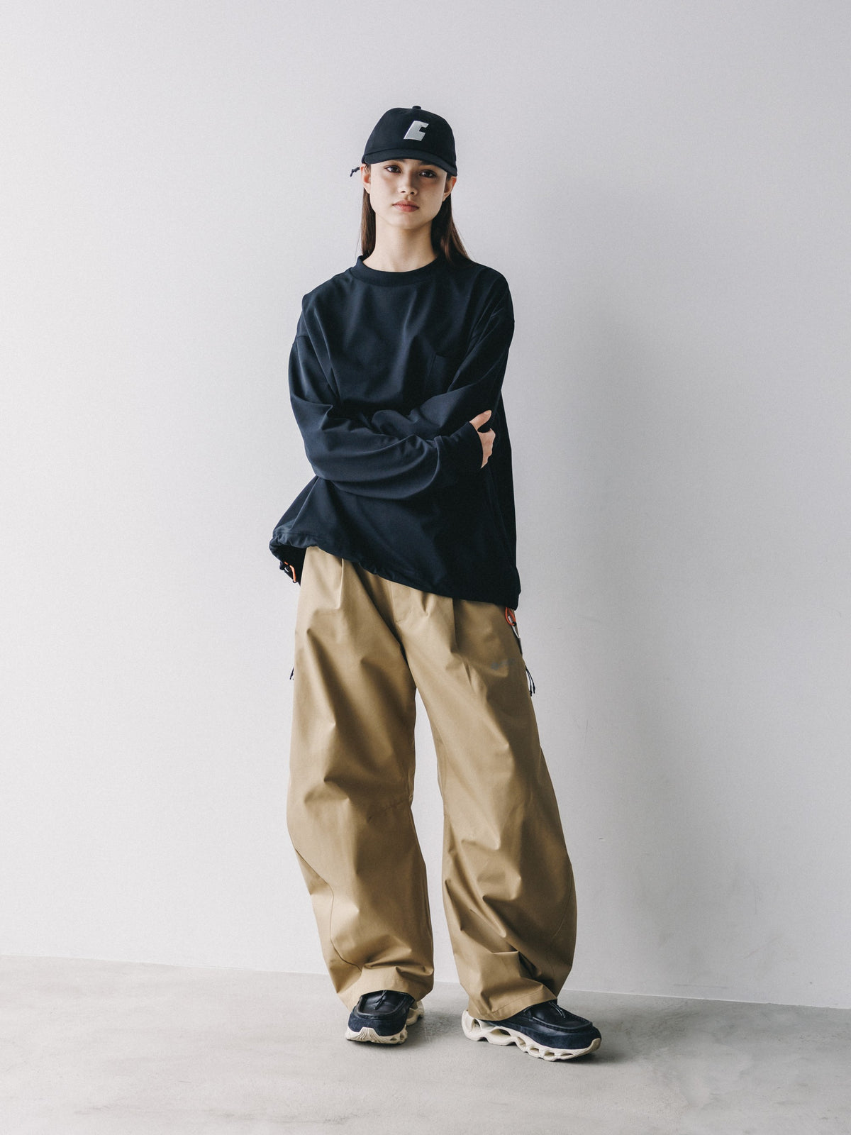 【10.17 SAT 20:00- IN STOCK】 TECH POCKET L/S T-SHIRT (BLACK)