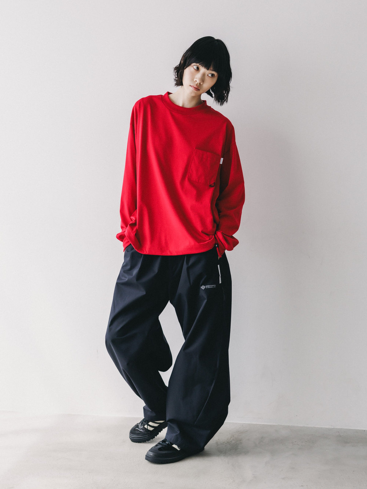 【10.17 SAT 20:00- IN STOCK】 TECH POCKET L/S T-SHIRT (RED)
