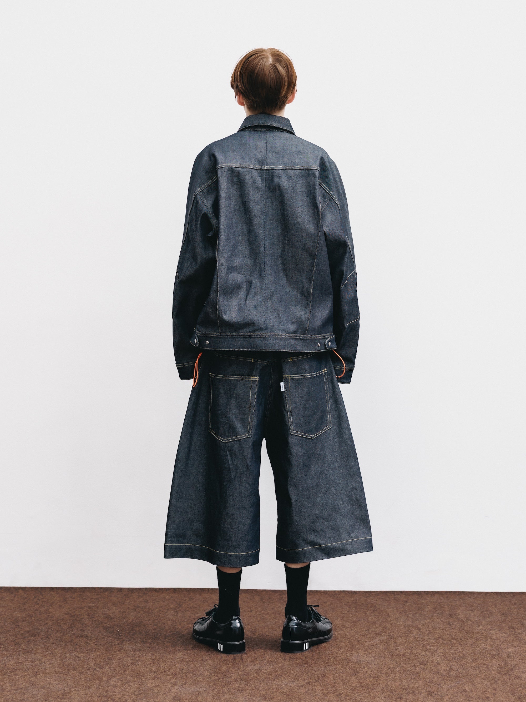 SELVEDGE DENIM CITY BAGGY HALF PANTS (RIGID INDIGO)